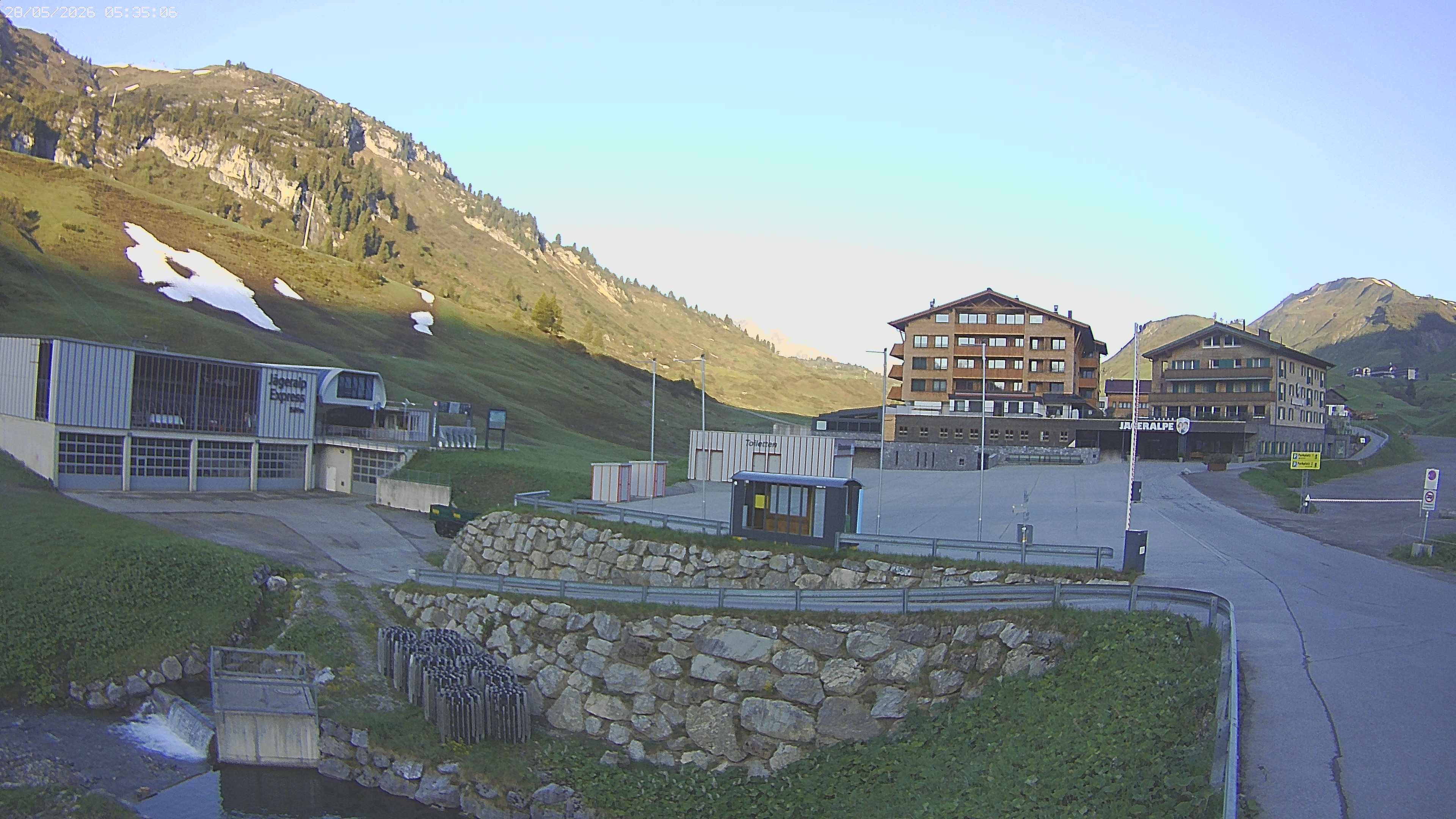 Archived image Webcam Jägeralpe: View Hotel