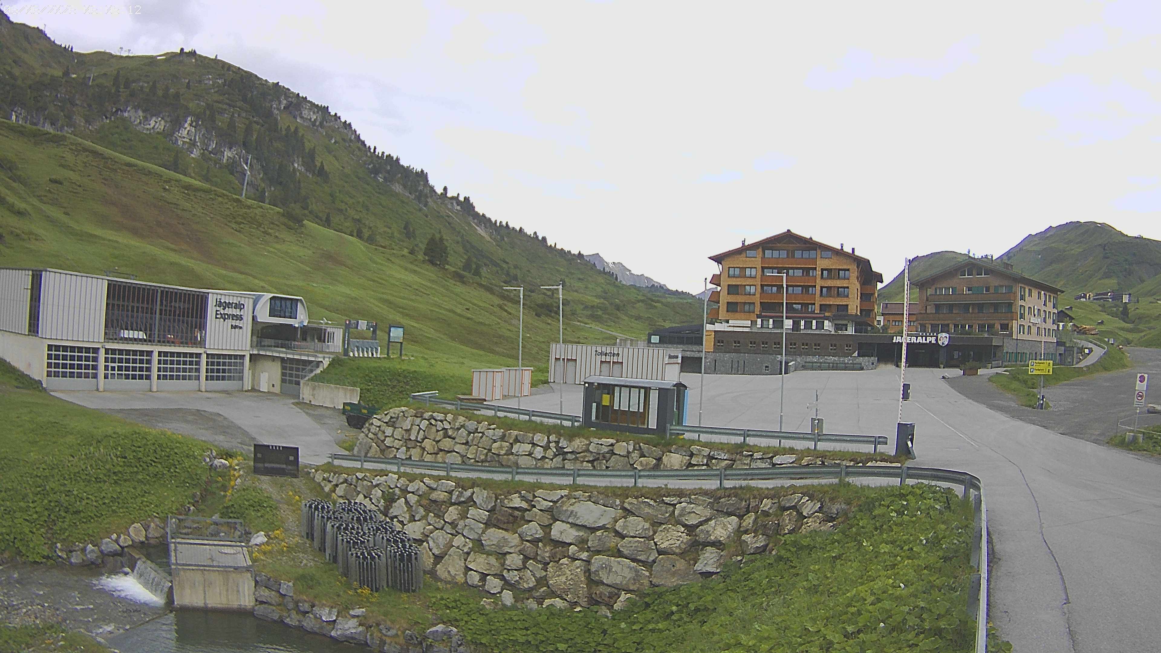 Archived image Webcam Jägeralpe: View Hotel