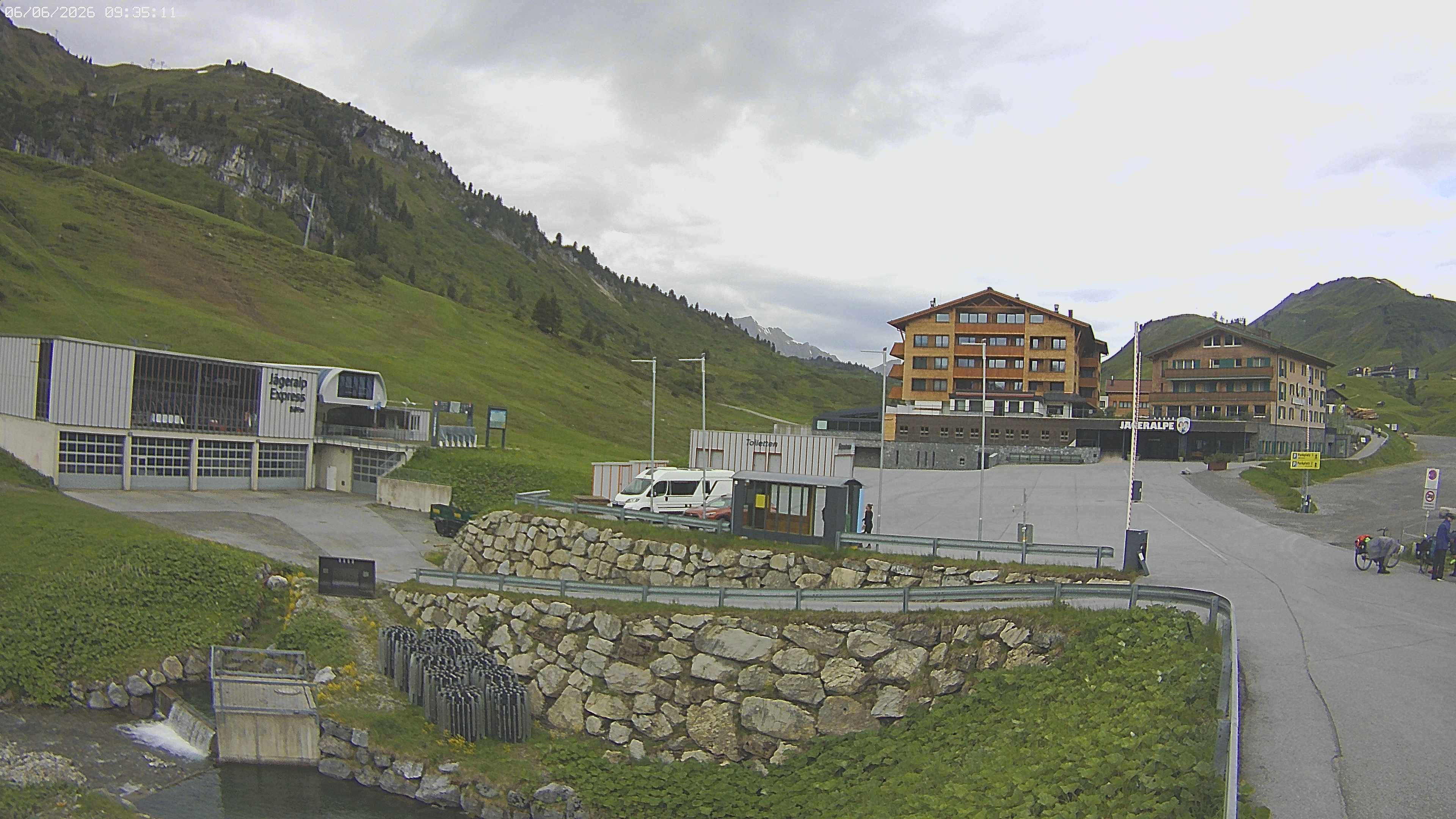 Archived image Webcam Jägeralpe: View Hotel