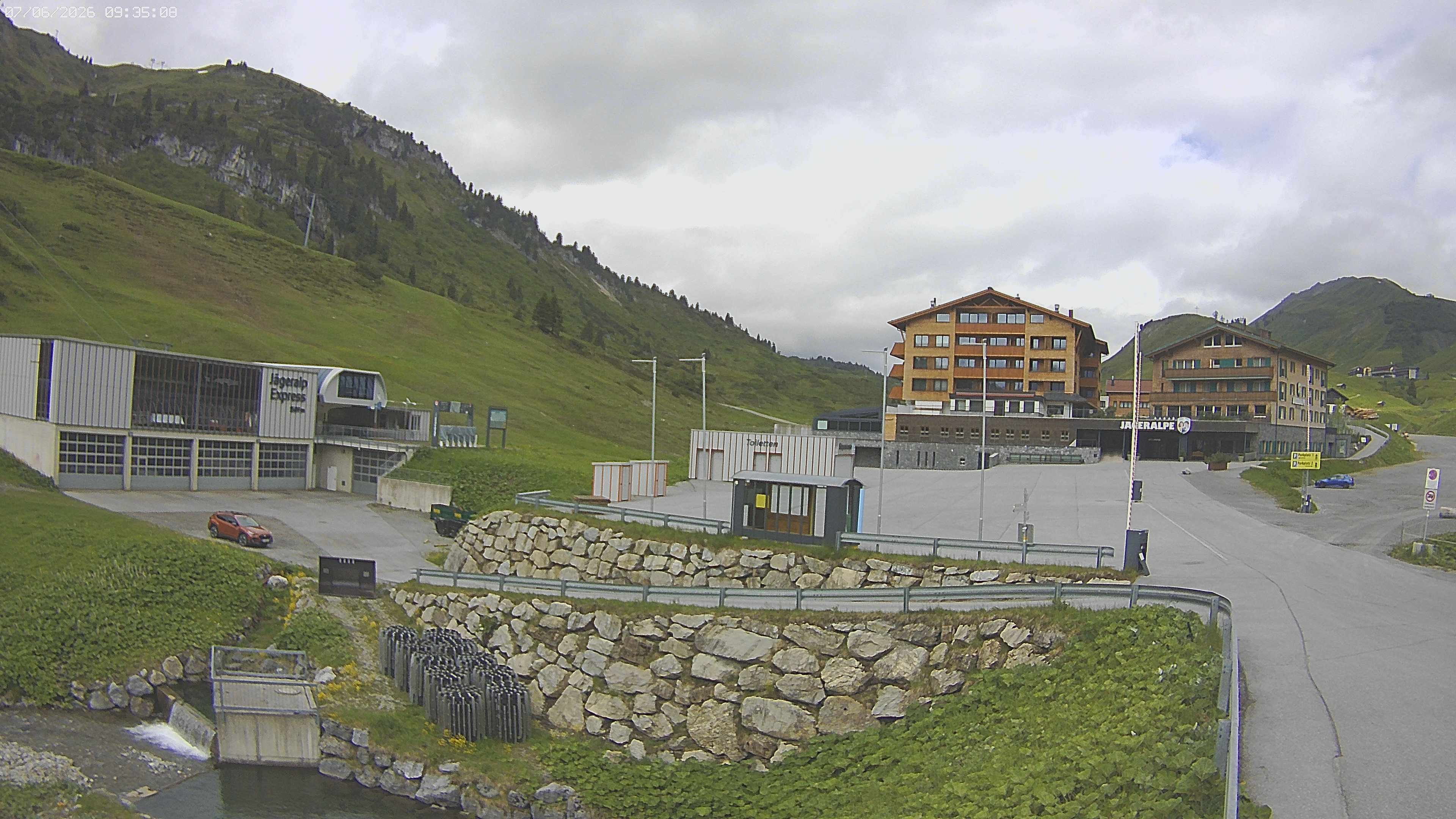 Archiv Foto Webcam Jägeralpe: Blick aufs Hotel