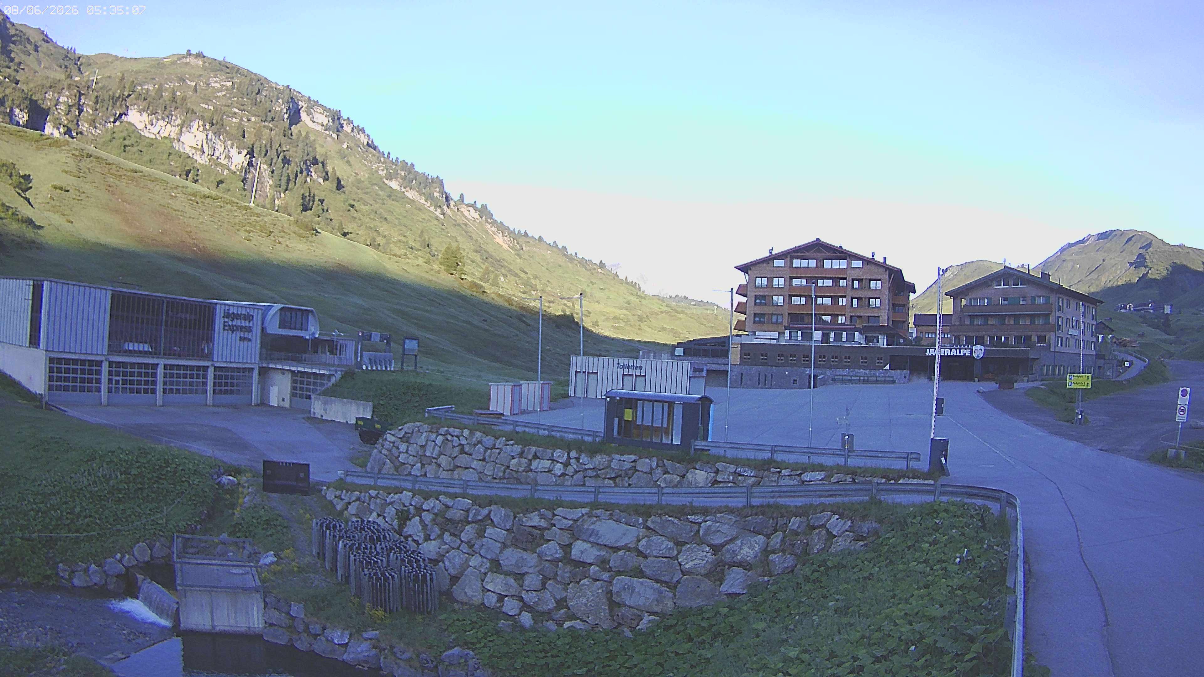 Archiv Foto Webcam Jägeralpe: Blick aufs Hotel