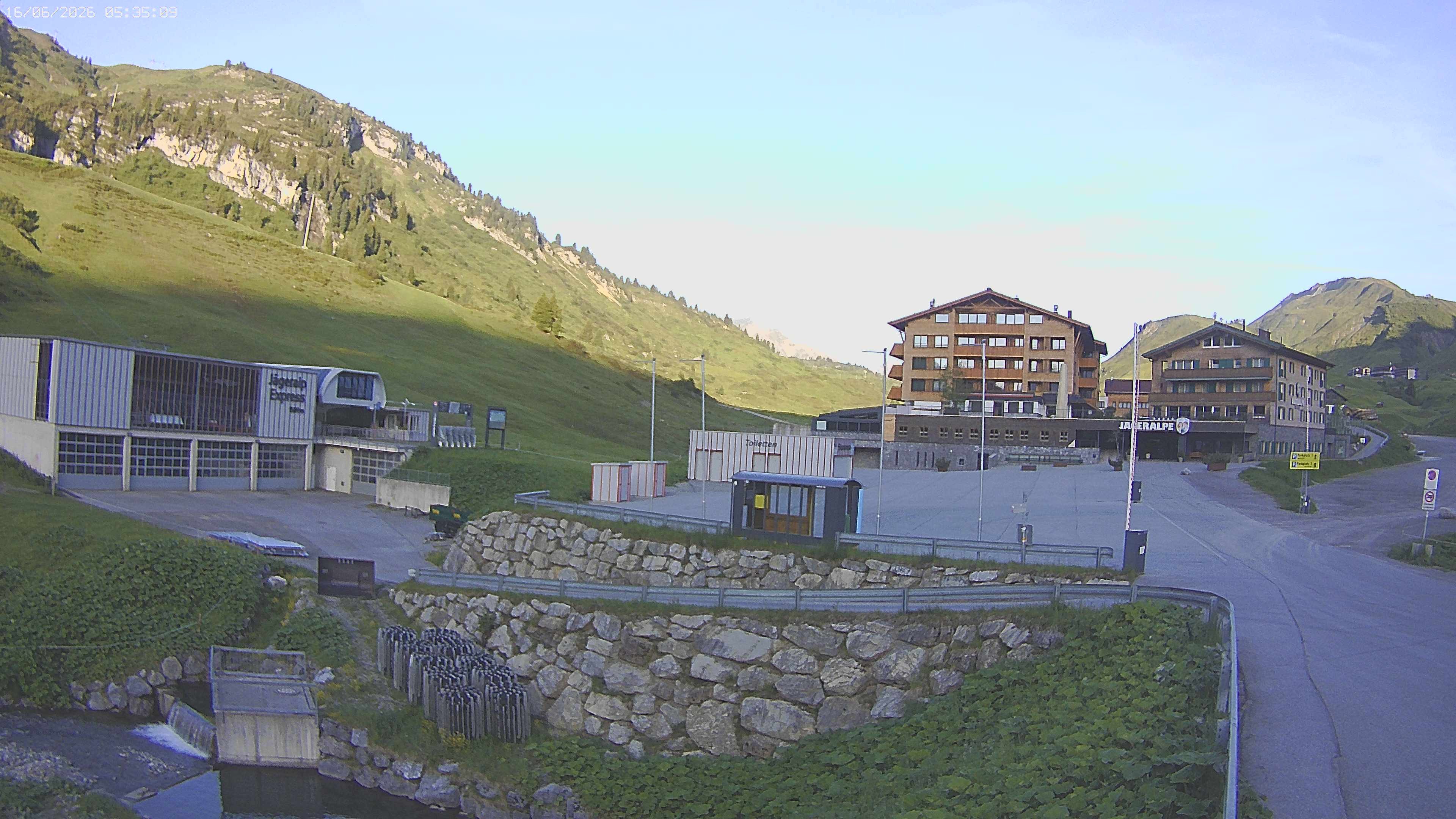 Archived image Webcam Jägeralpe: View Hotel