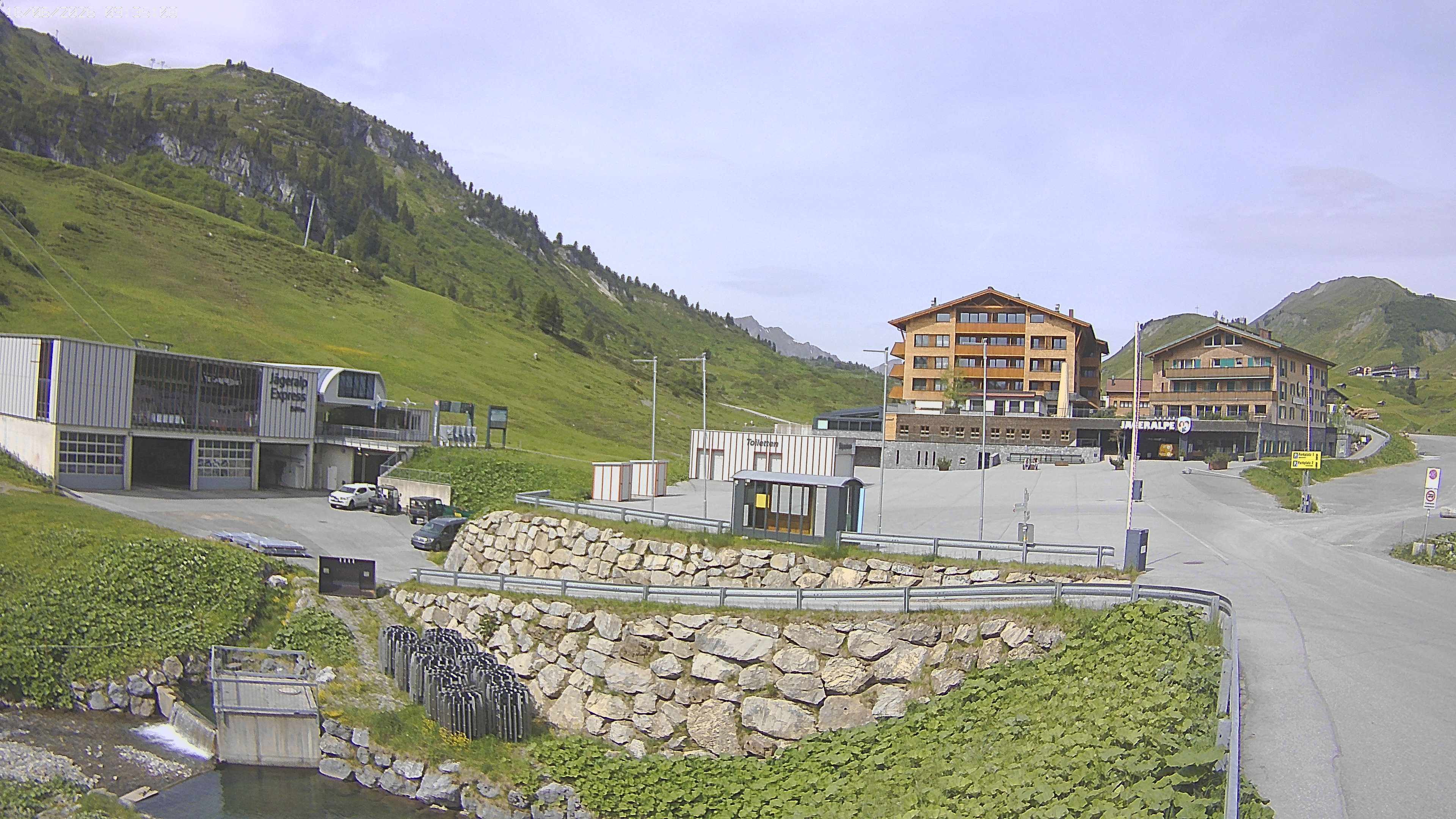 Archiv Foto Webcam Jägeralpe: Blick aufs Hotel