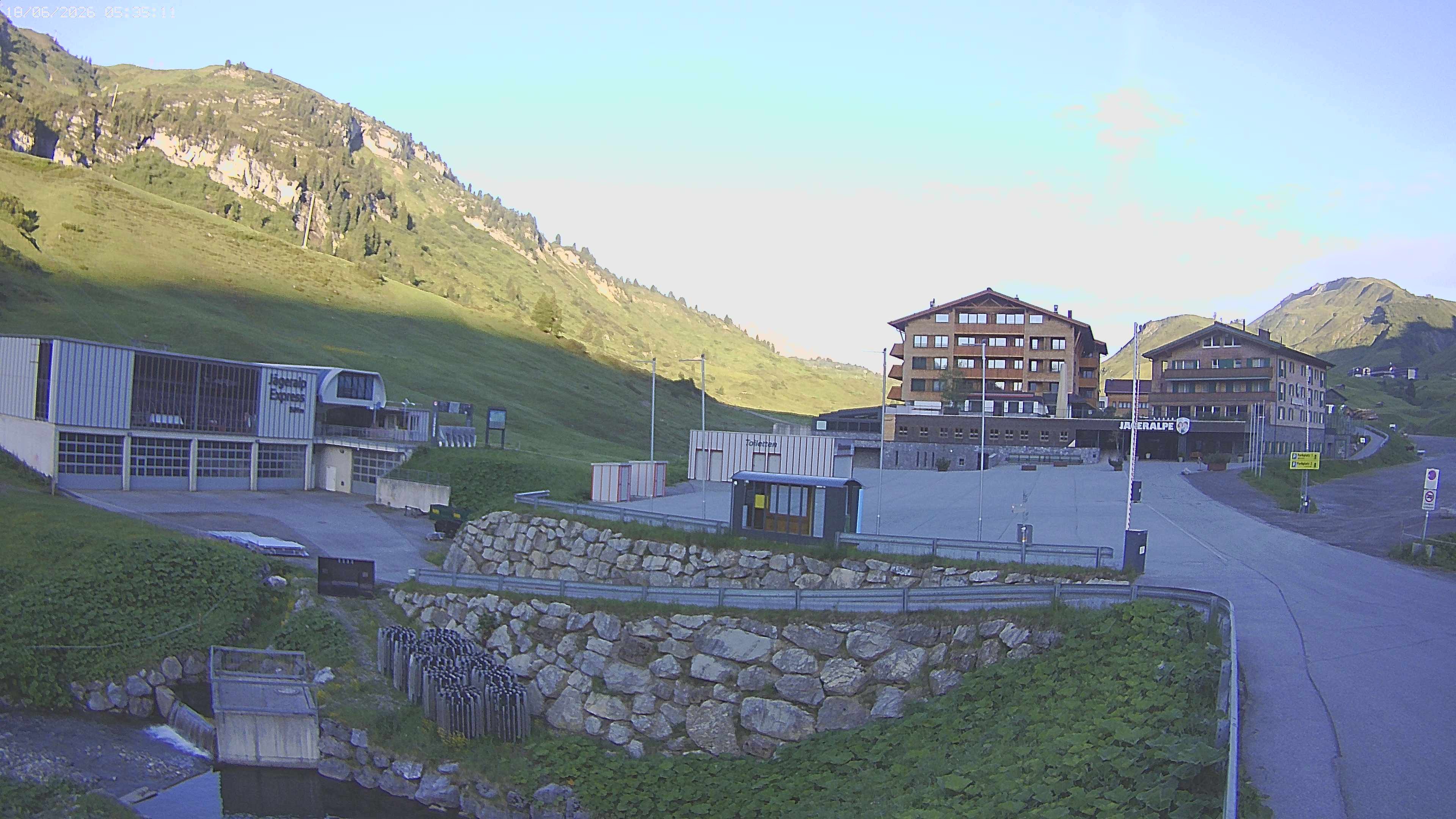 Archived image Webcam Jägeralpe: View Hotel