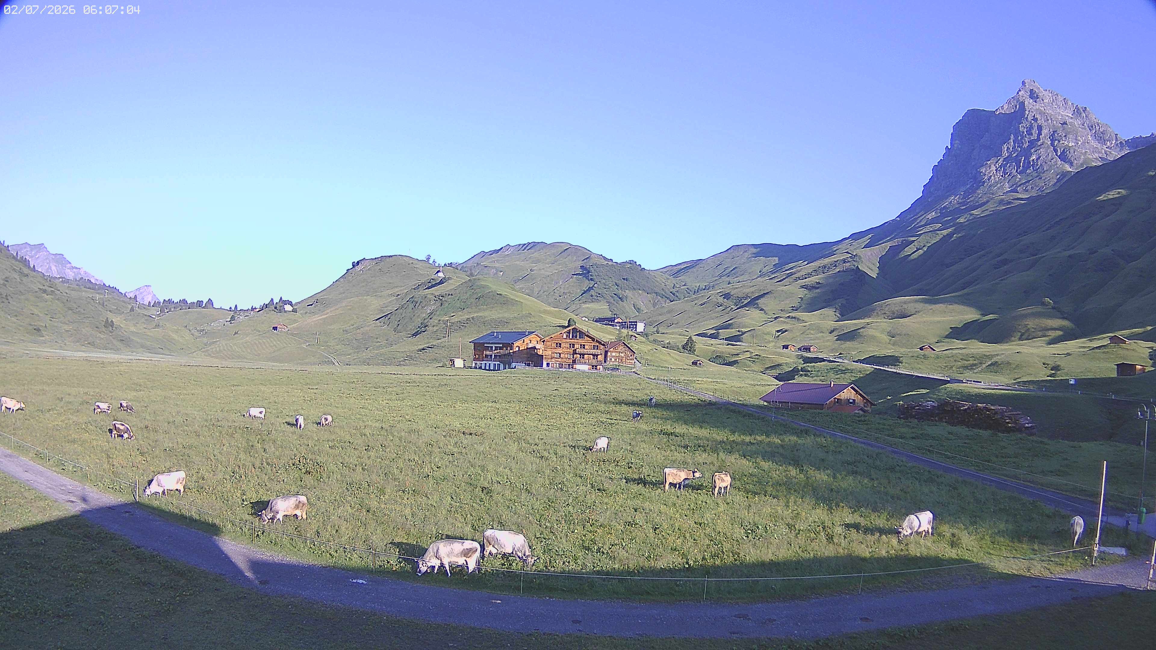 Archiv Foto Webcam Jägeralpe bei Warth