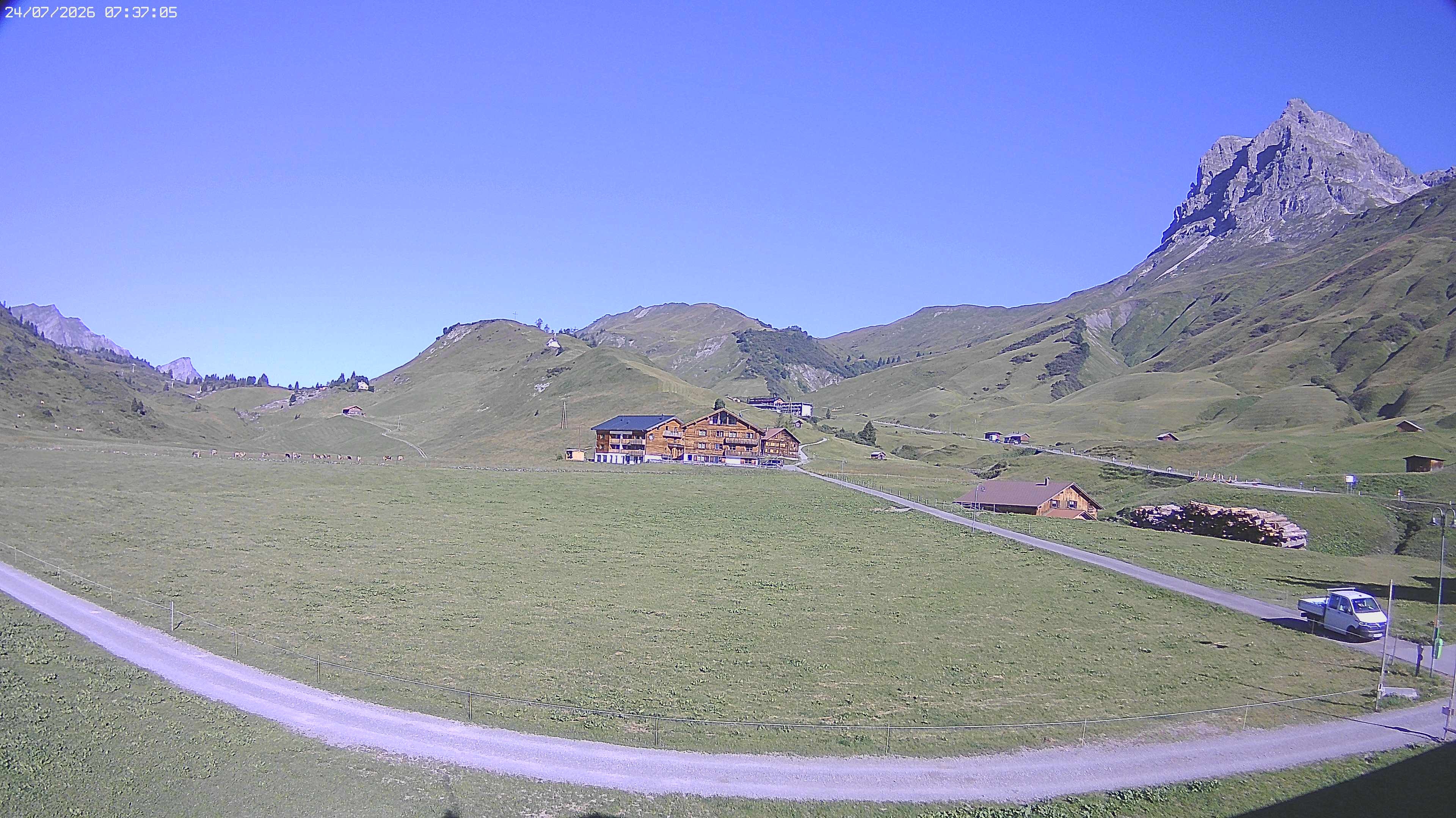 Archiv Foto Webcam Jägeralpe bei Warth