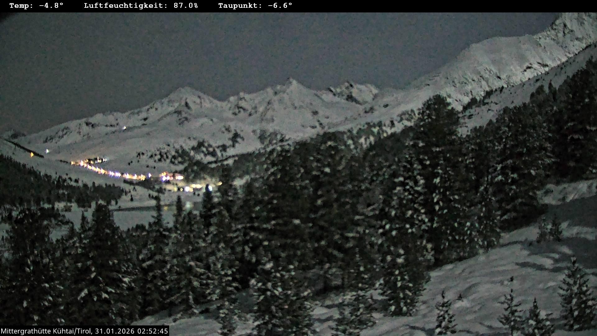 Archiv Foto Webcam Mittergrathütte in Tirol