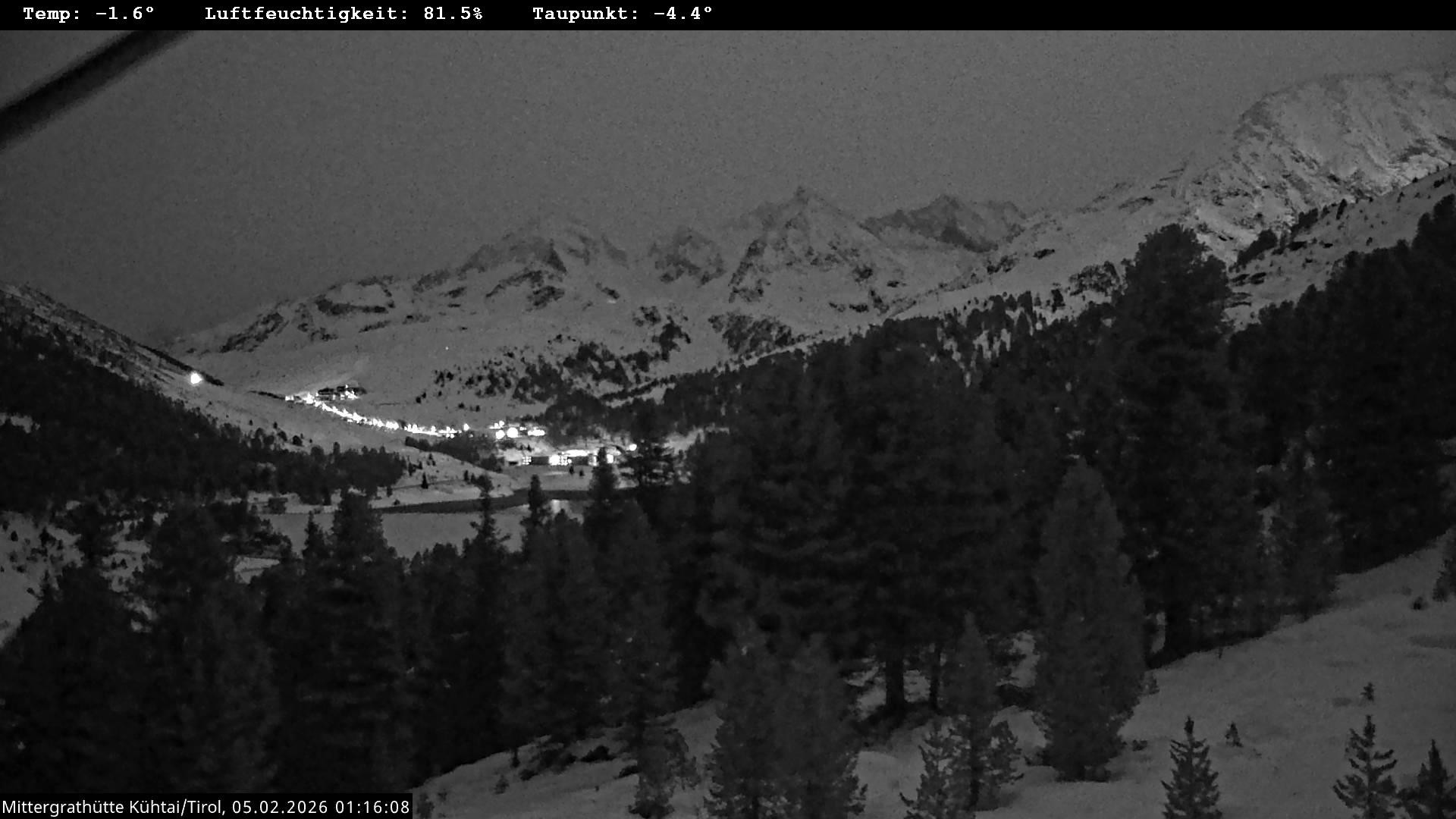 Archiv Foto Webcam Mittergrathütte in Tirol