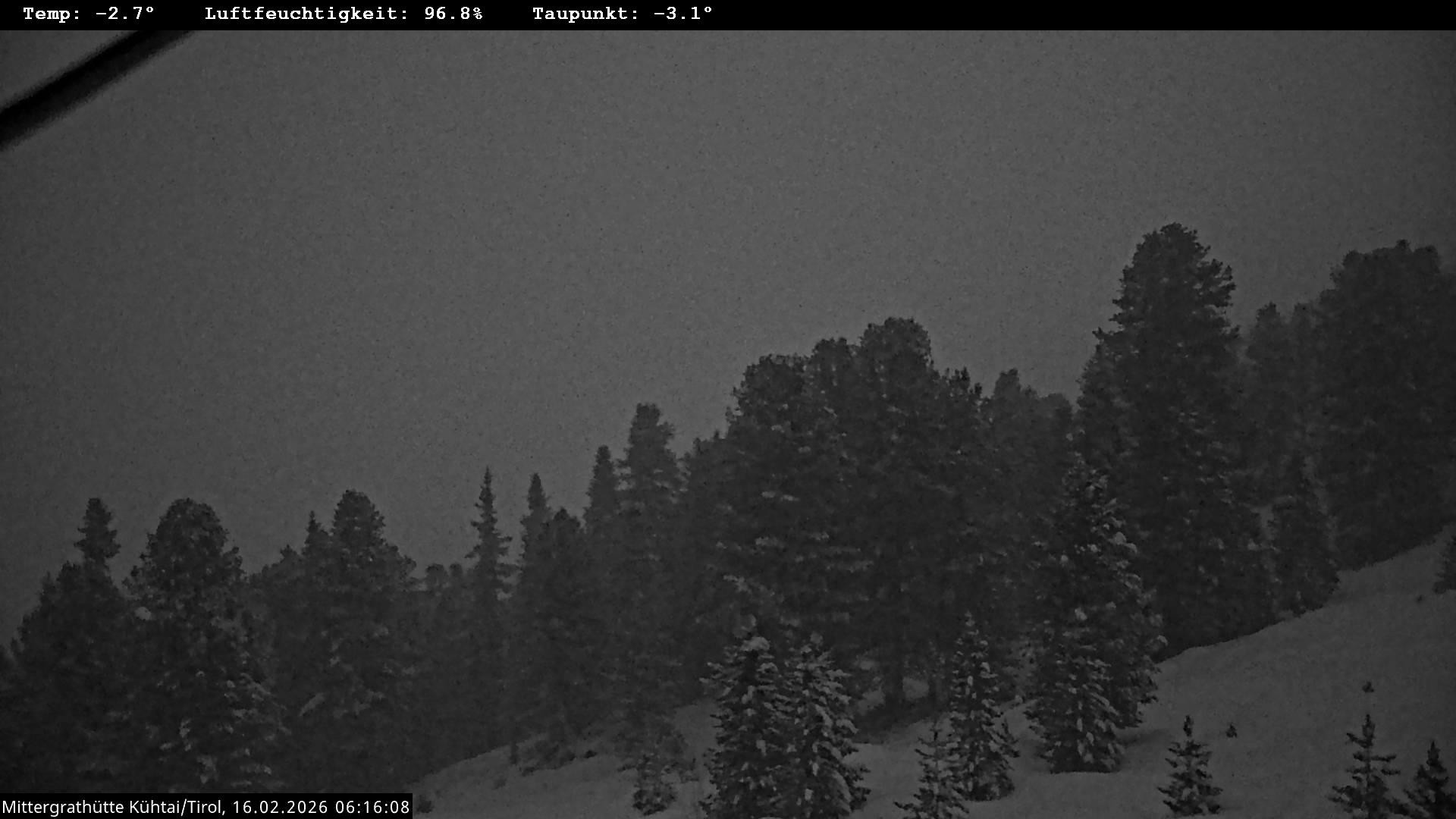 Archiv Foto Webcam Mittergrathütte in Tirol