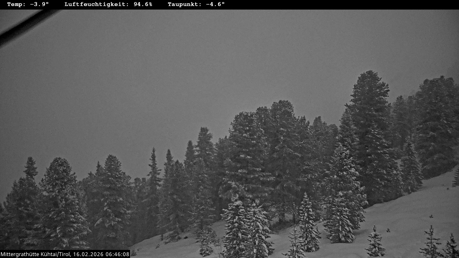 Archiv Foto Webcam Mittergrathütte in Tirol
