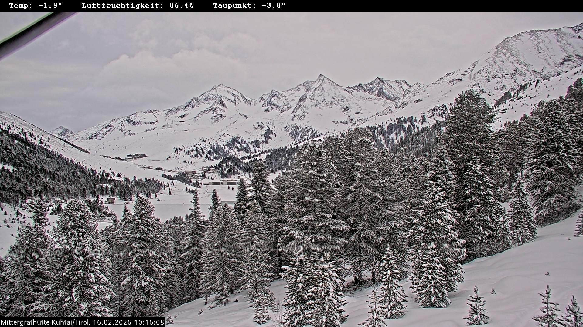 Archiv Foto Webcam Mittergrathütte in Tirol