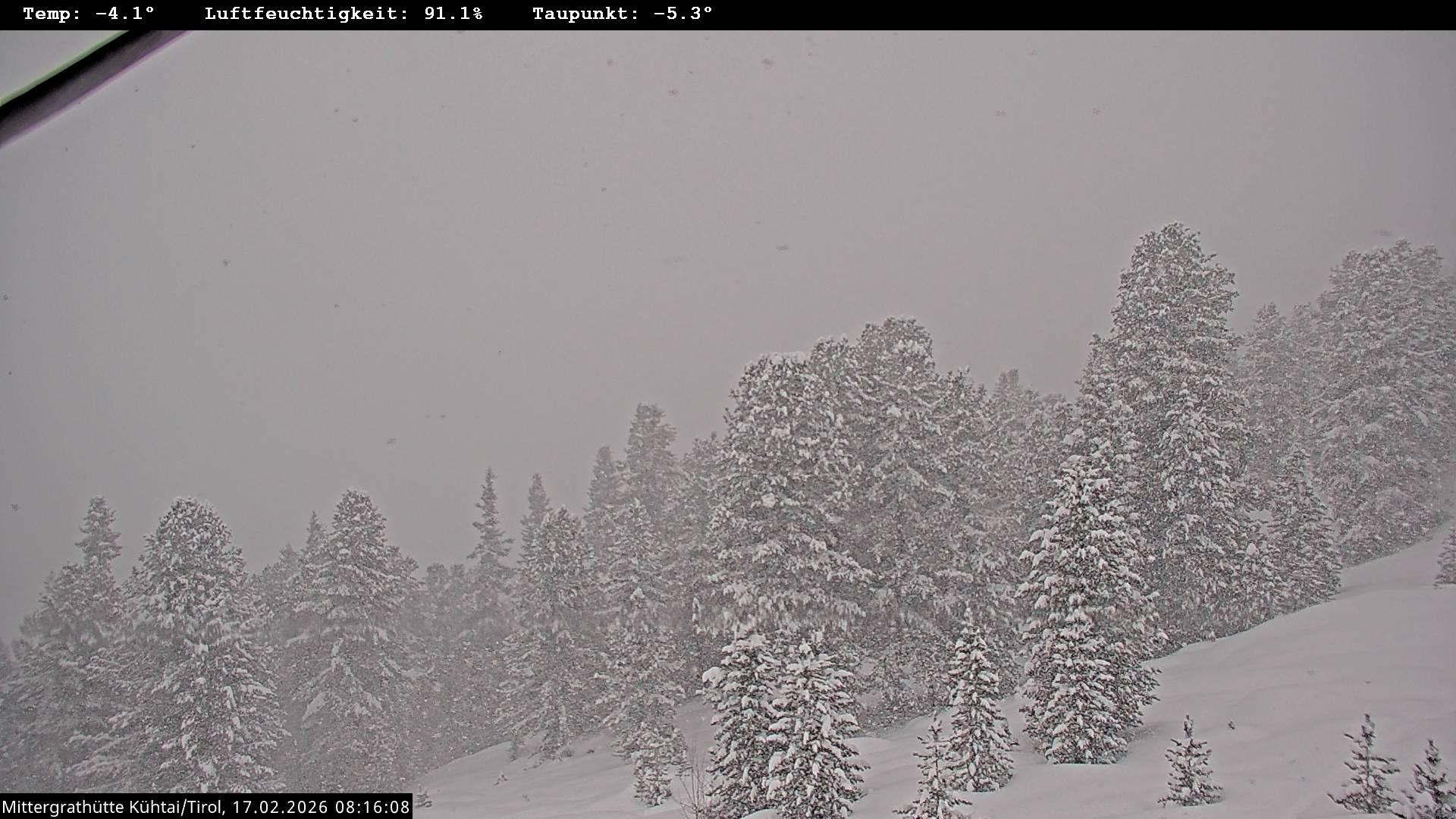 Archiv Foto Webcam Mittergrathütte in Tirol