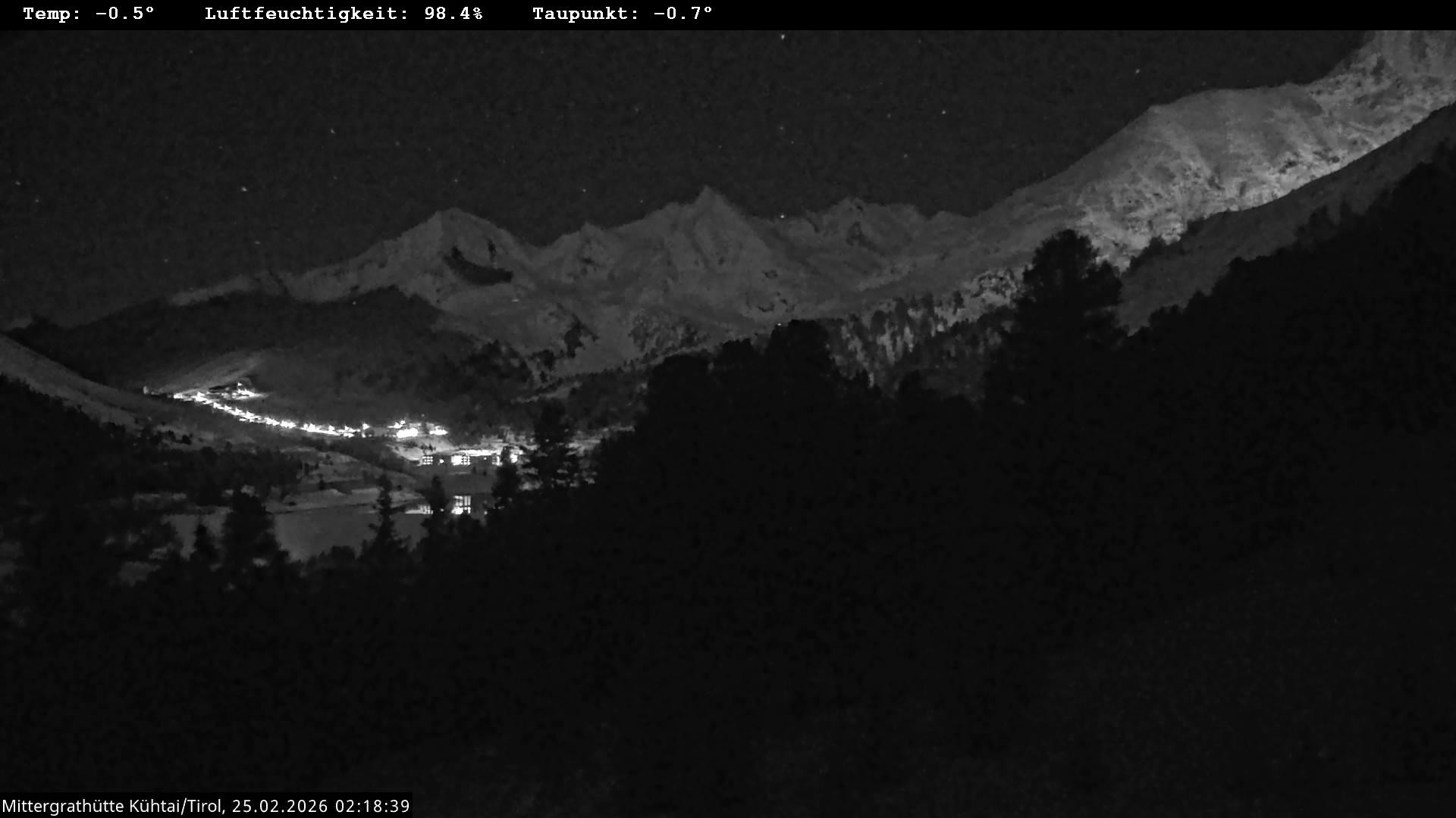 Archiv Foto Webcam Mittergrathütte in Tirol