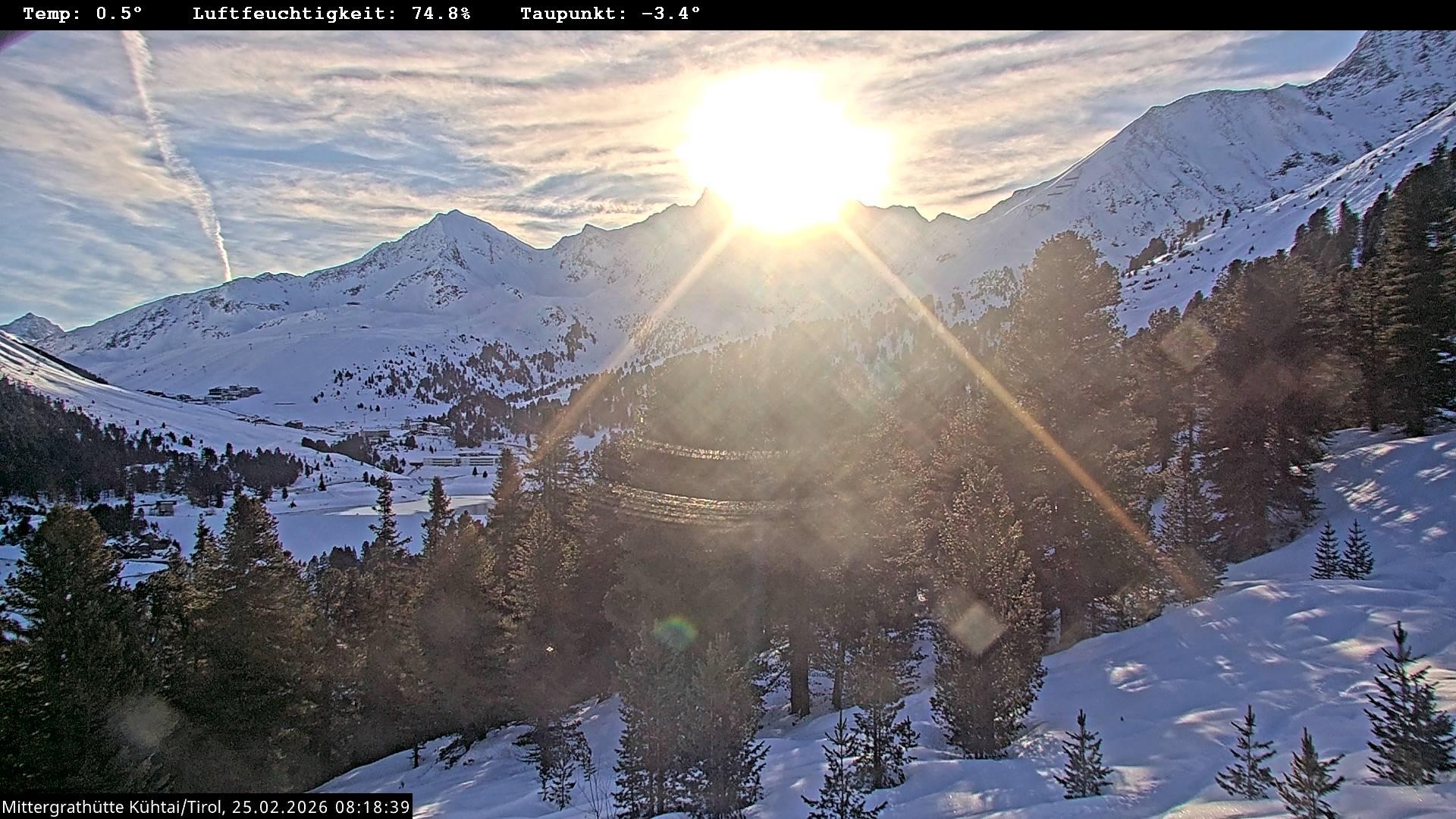 Archiv Foto Webcam Mittergrathütte in Tirol