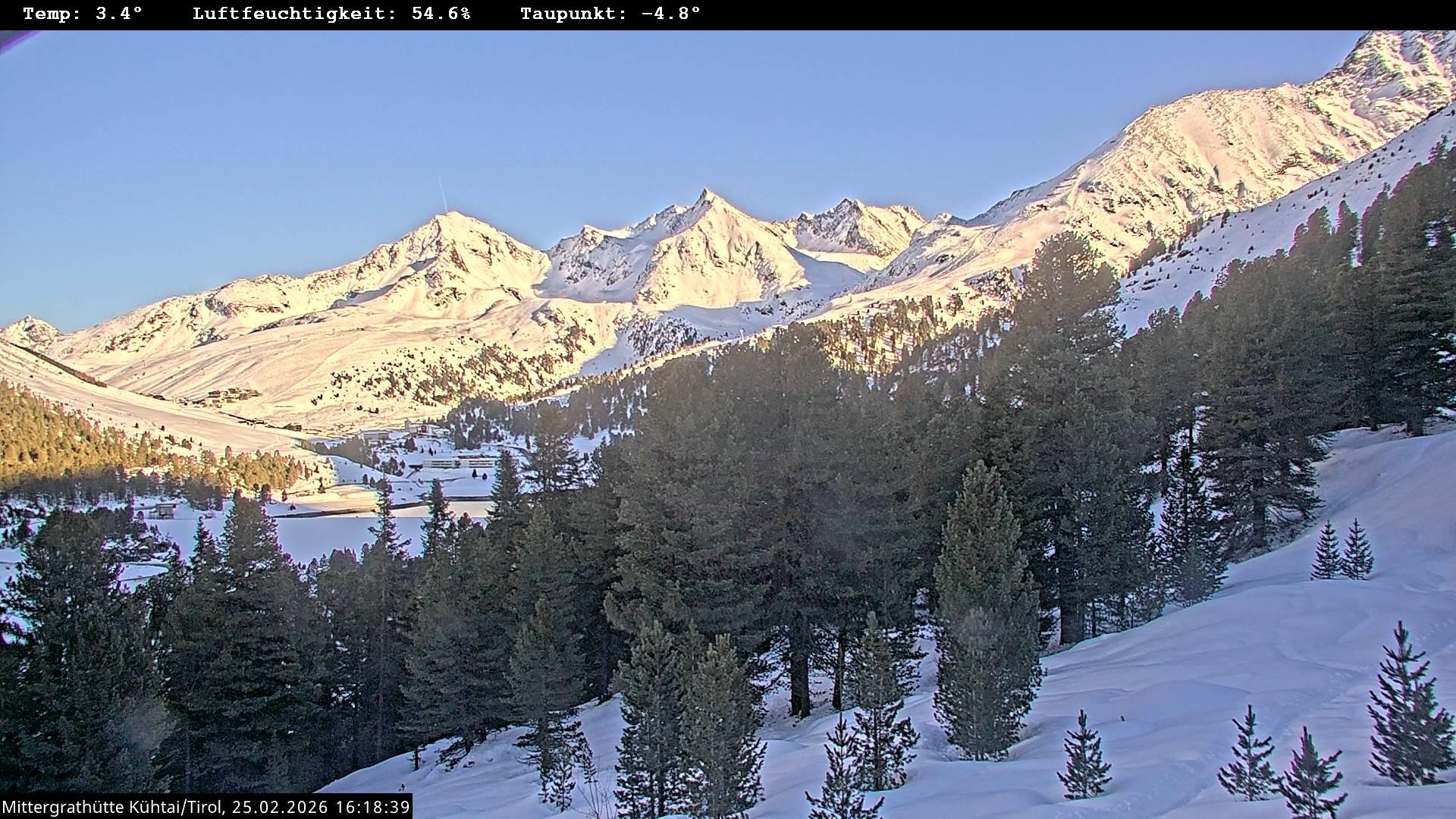 Archiv Foto Webcam Mittergrathütte in Tirol