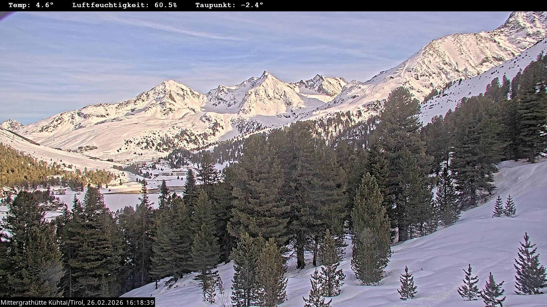 Archived image Webcam Mountain hut "Mittergrathütte", Tyrol