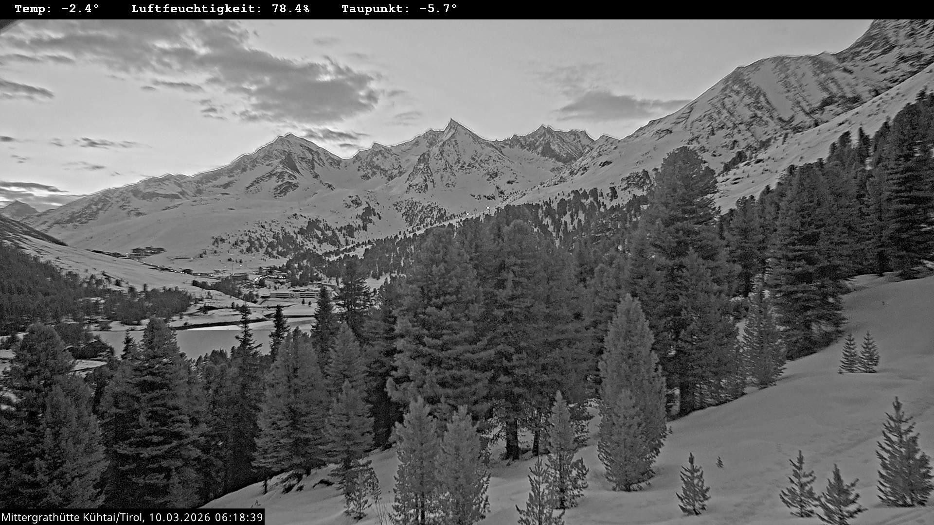 Archiv Foto Webcam Mittergrathütte in Tirol