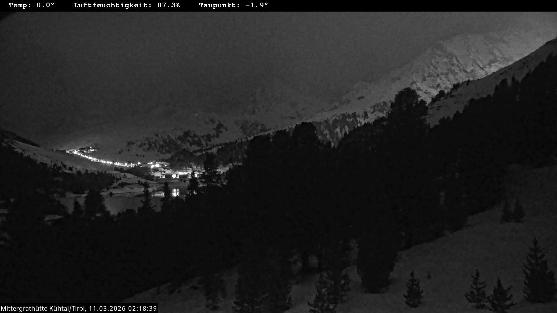 Archiv Foto Webcam Mittergrathütte in Tirol