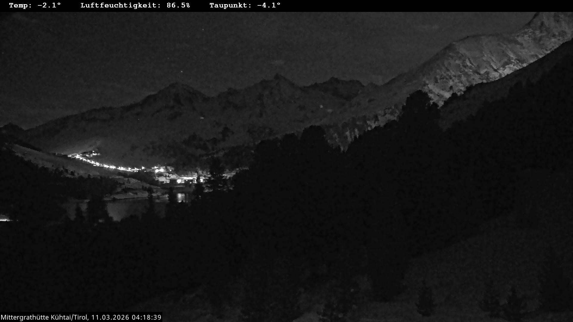 Archiv Foto Webcam Mittergrathütte in Tirol
