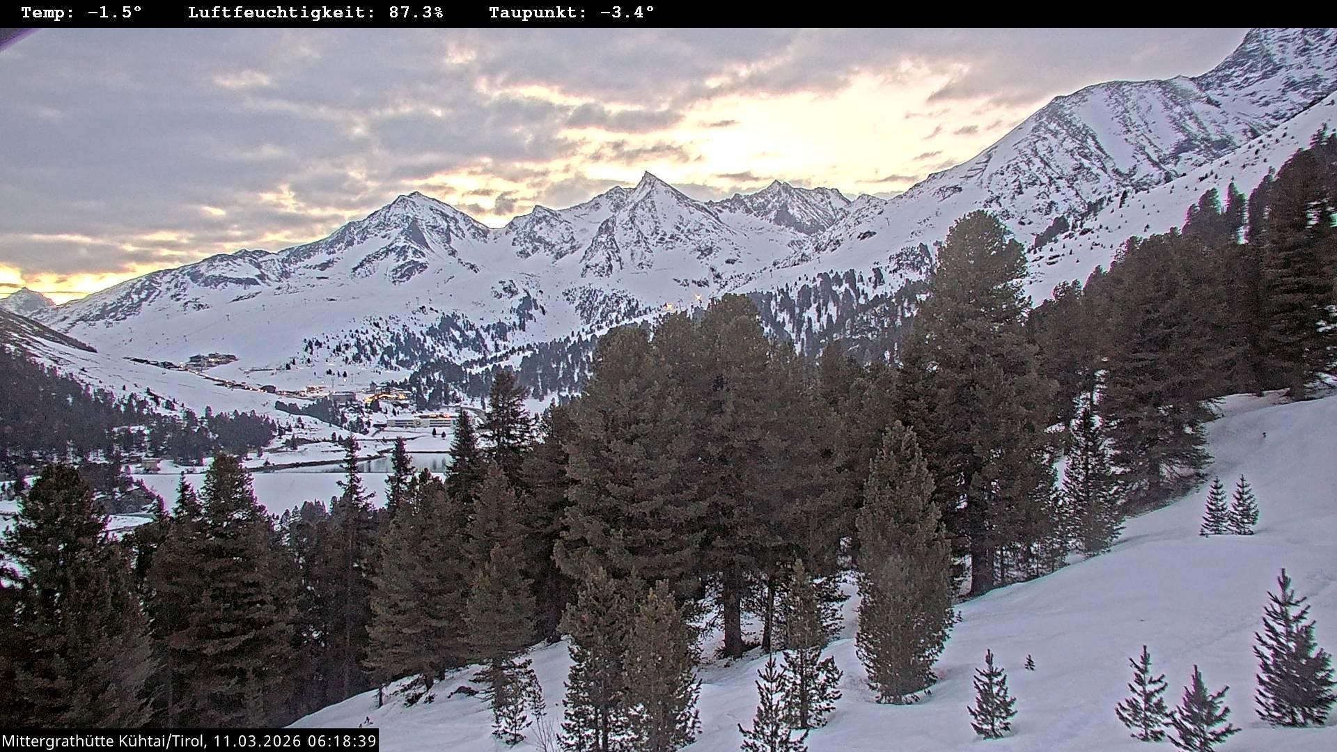 Archiv Foto Webcam Mittergrathütte in Tirol