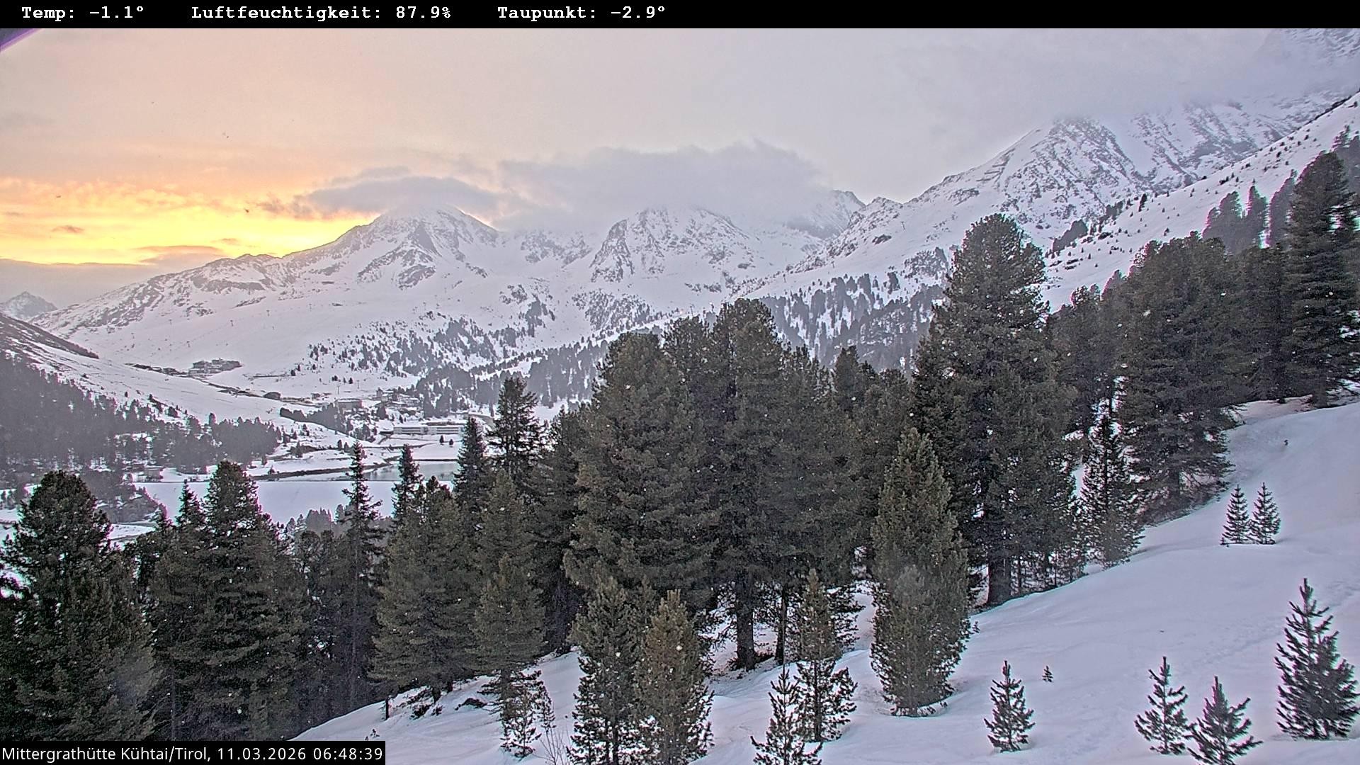 Archiv Foto Webcam Mittergrathütte in Tirol
