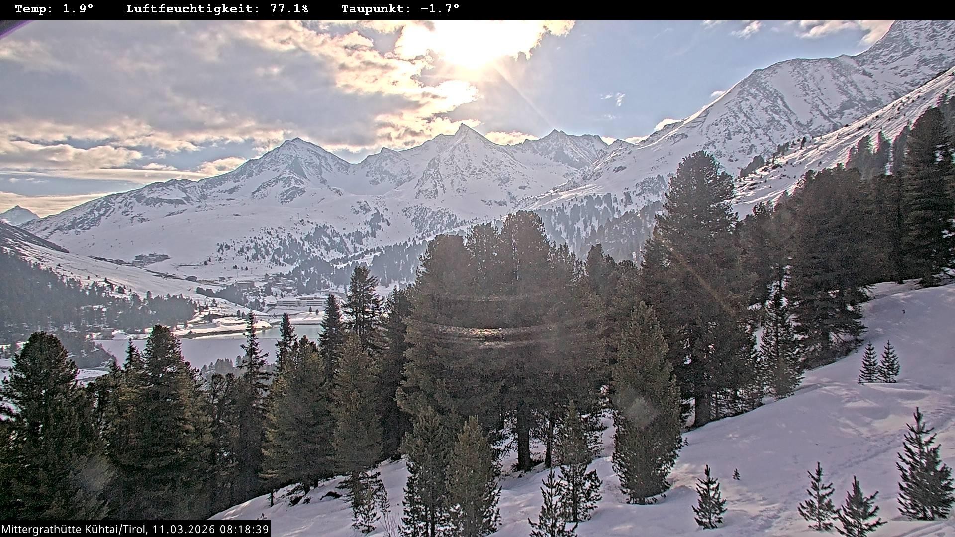 Archiv Foto Webcam Mittergrathütte in Tirol