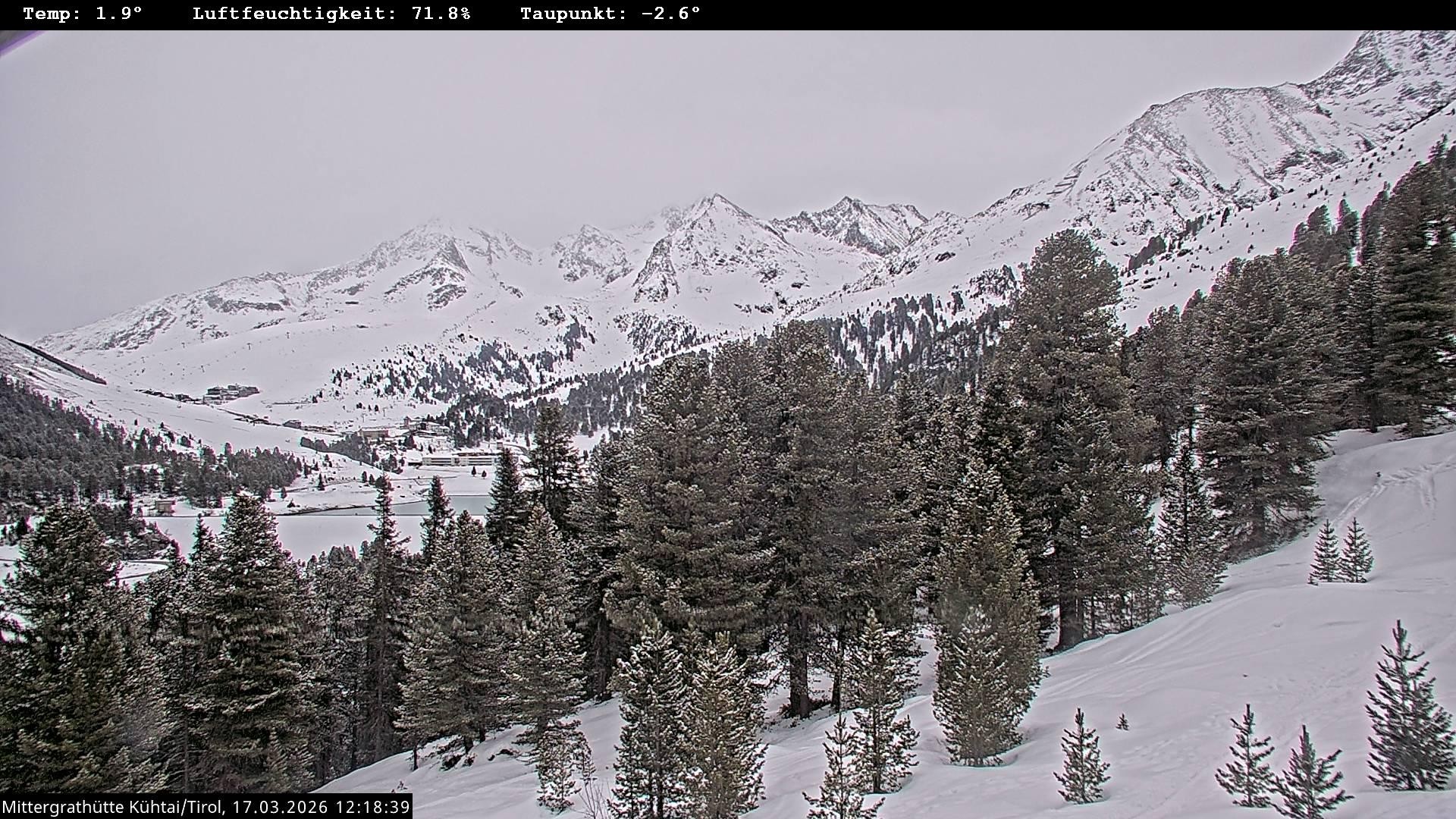 Archiv Foto Webcam Mittergrathütte in Tirol