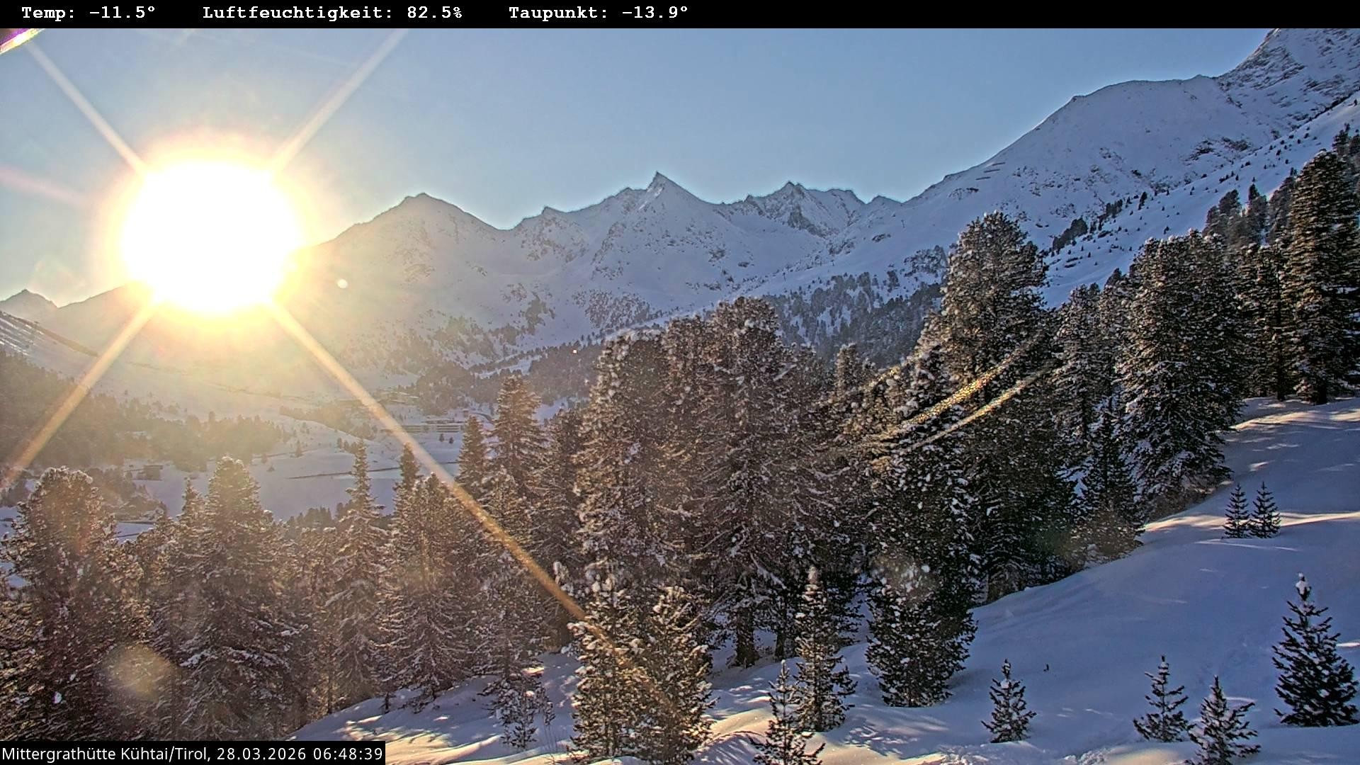 Archiv Foto Webcam Mittergrathütte in Tirol