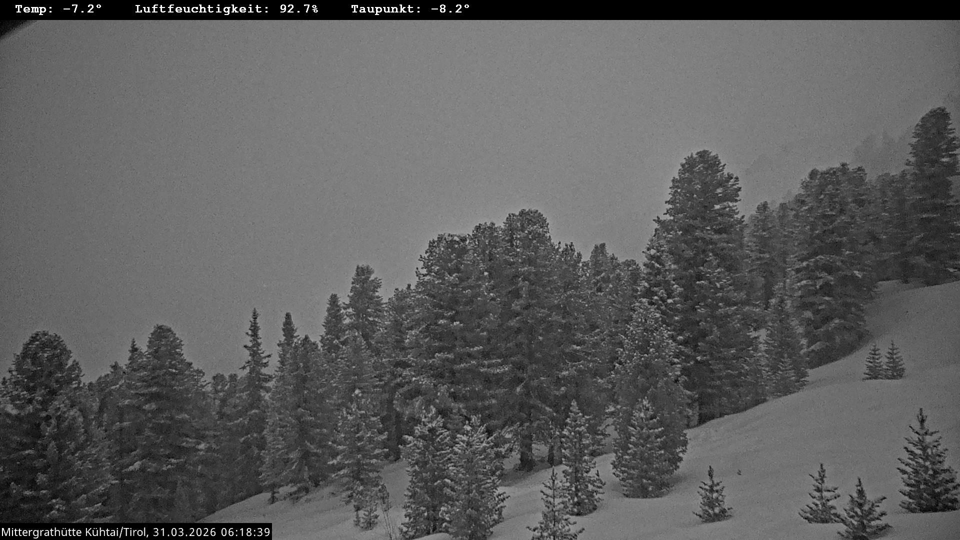 Archiv Foto Webcam Mittergrathütte in Tirol