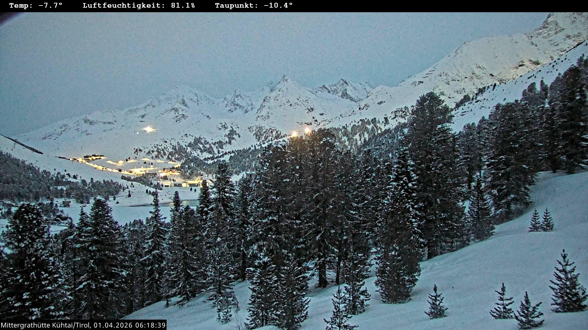 Archiv Foto Webcam Mittergrathütte in Tirol