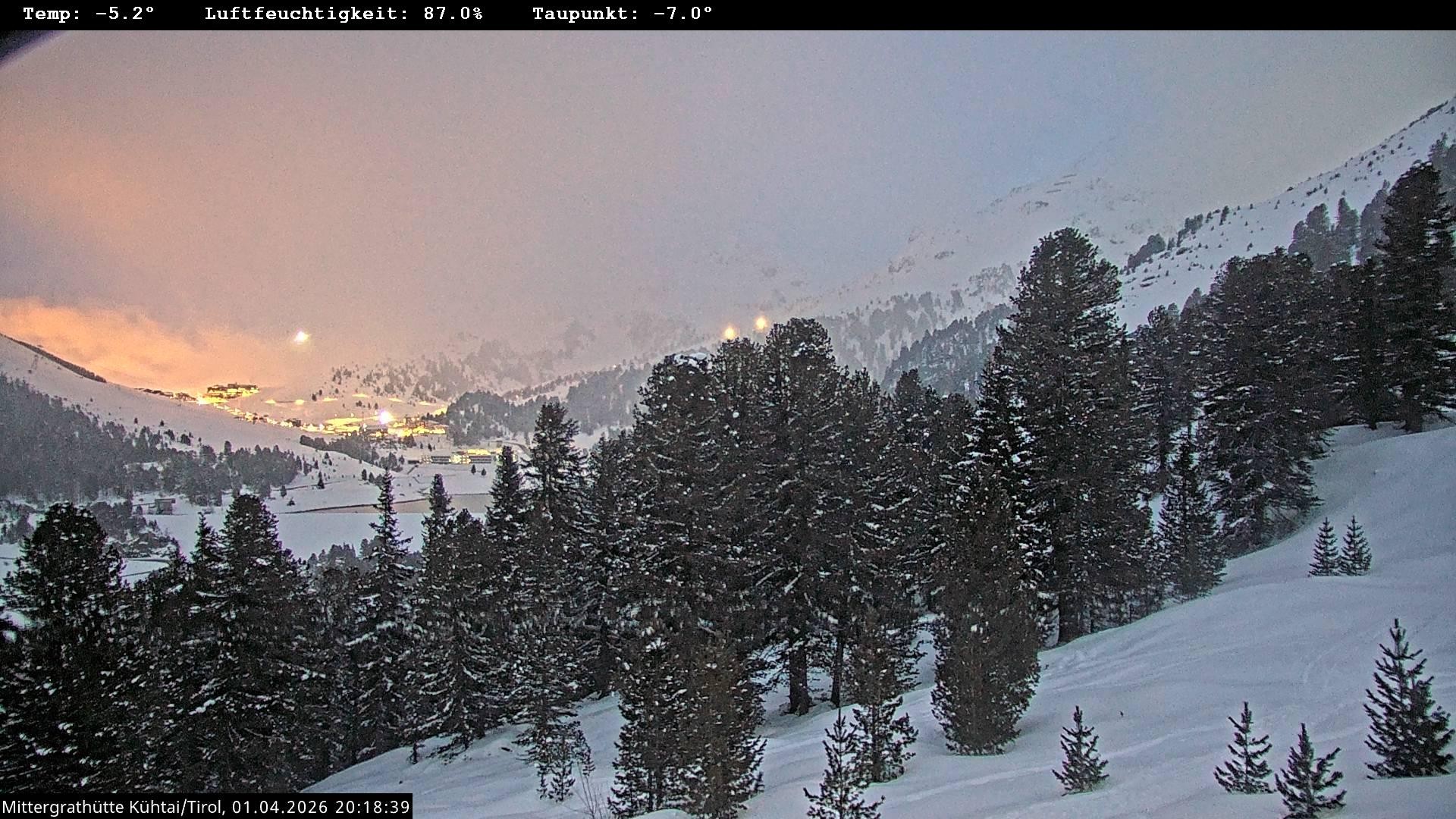 Archived image Webcam Mountain hut "Mittergrathütte", Tyrol