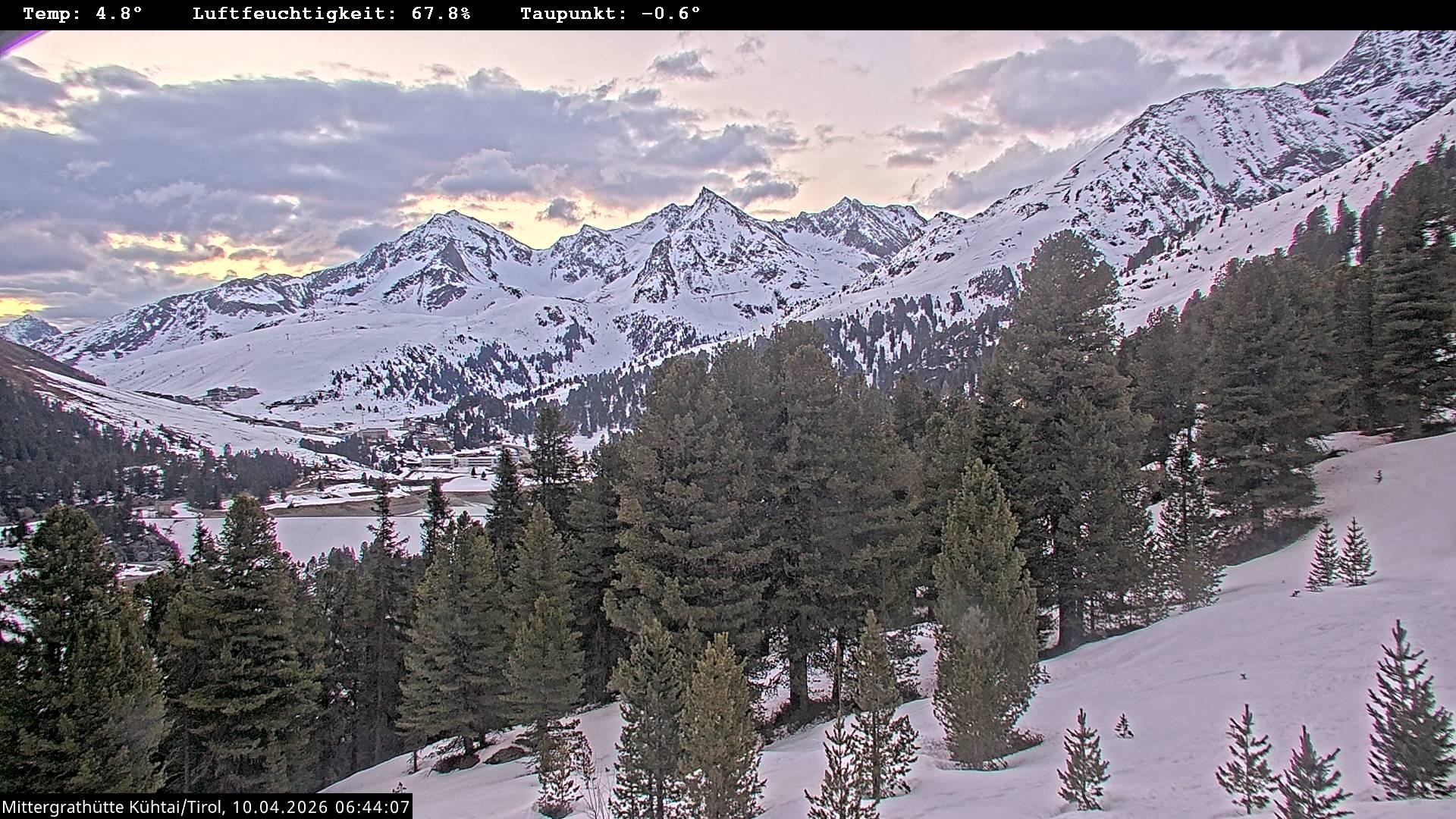 Archiv Foto Webcam Mittergrathütte in Tirol