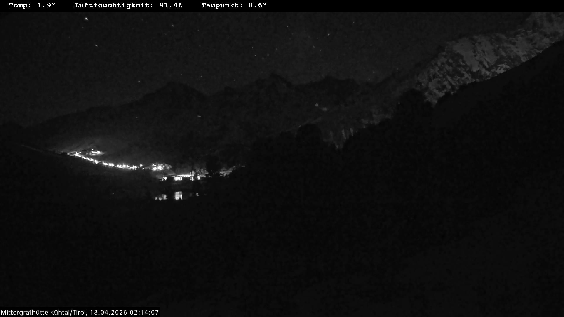 Archiv Foto Webcam Mittergrathütte in Tirol