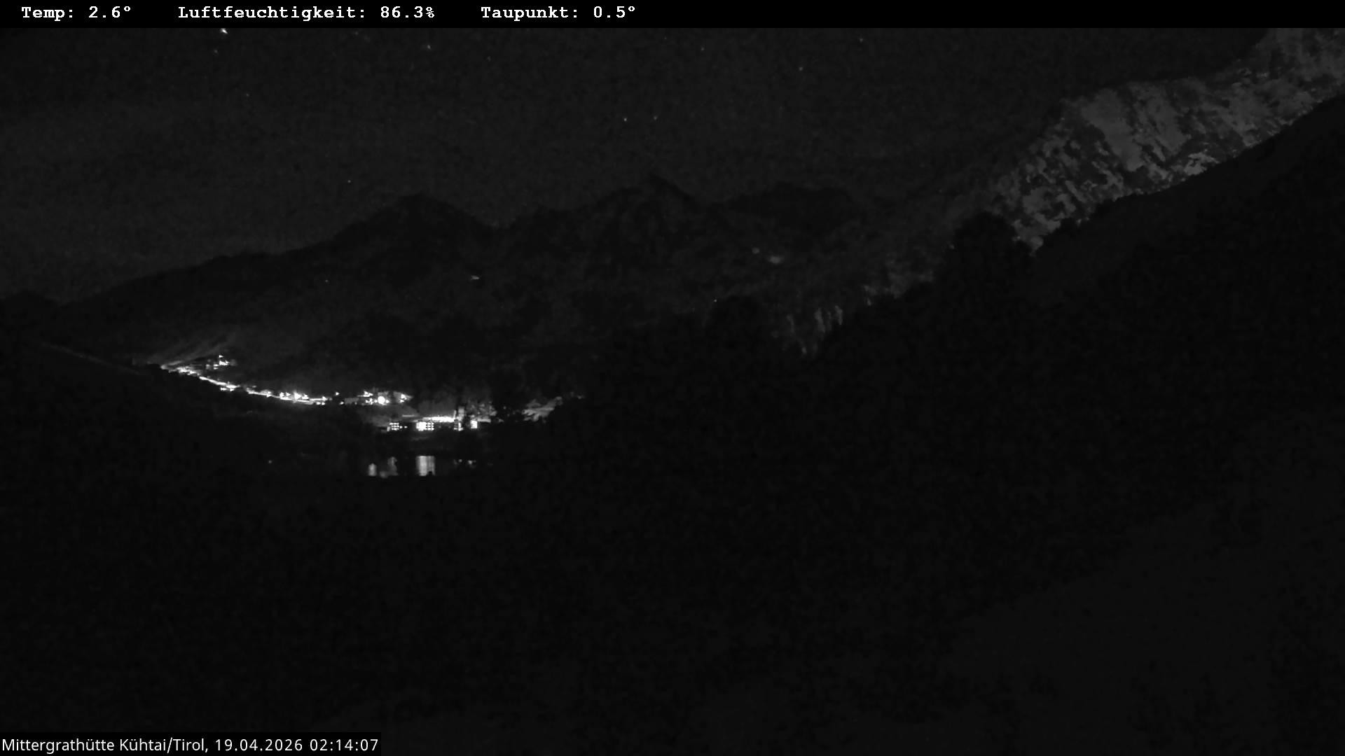 Archiv Foto Webcam Mittergrathütte in Tirol