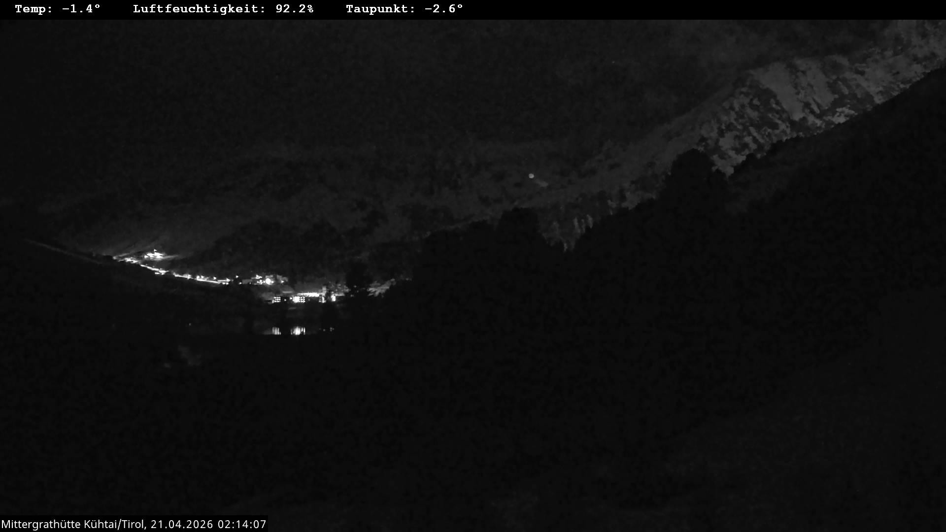 Archiv Foto Webcam Mittergrathütte in Tirol