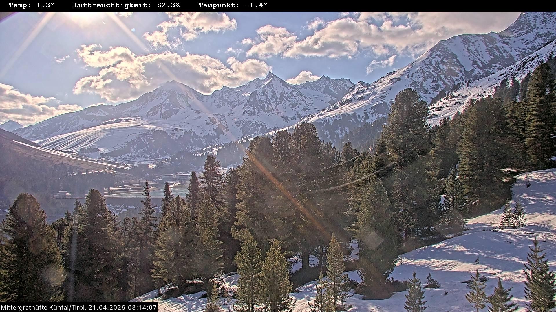 Archiv Foto Webcam Mittergrathütte in Tirol