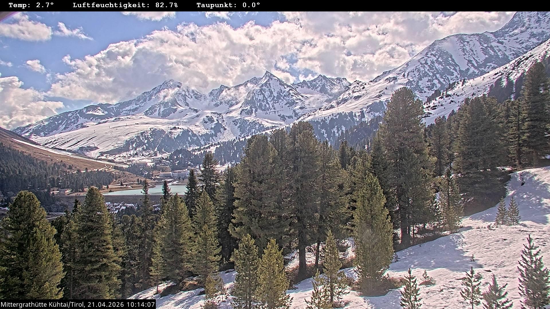 Archiv Foto Webcam Mittergrathütte in Tirol