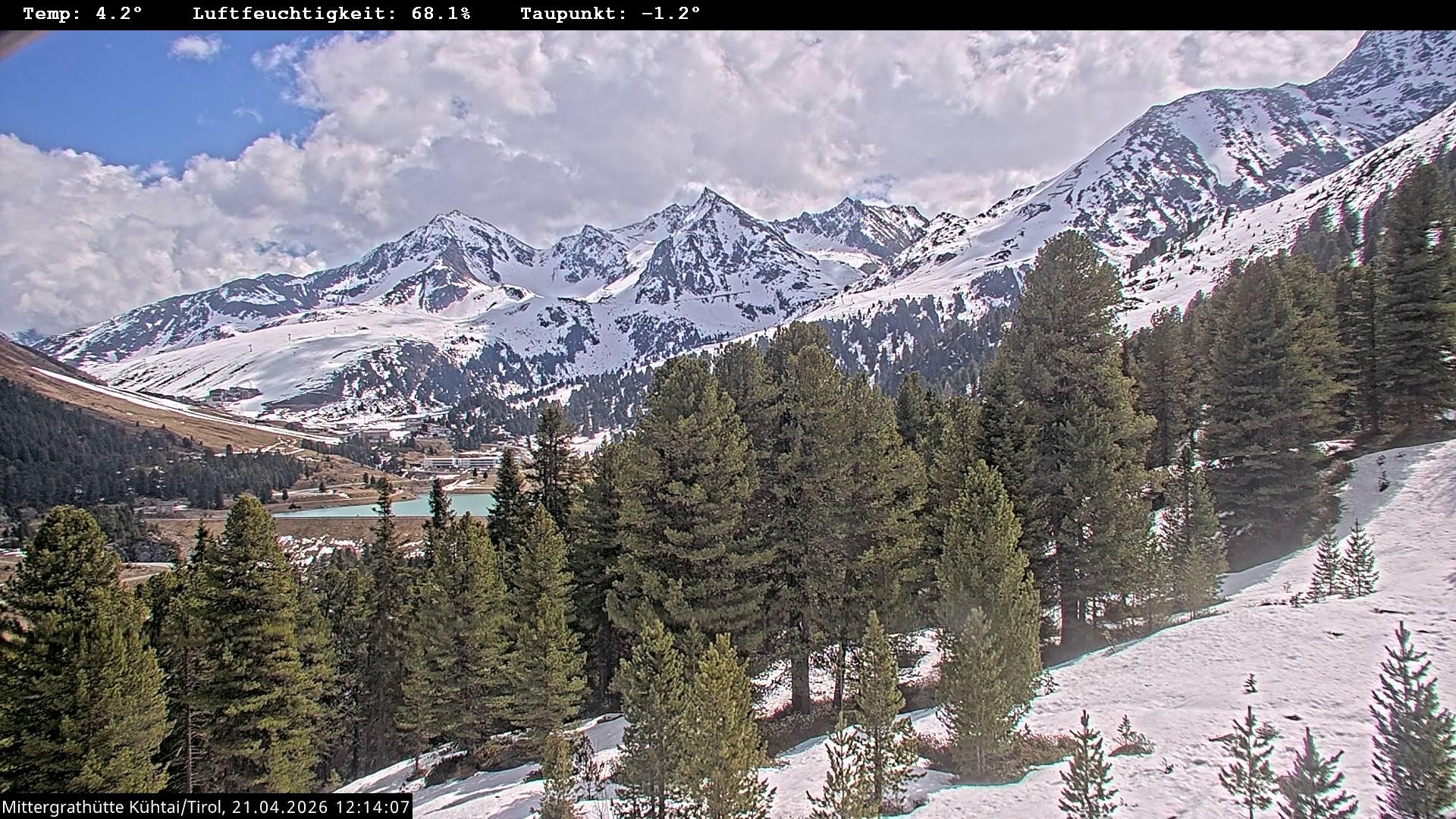 Archiv Foto Webcam Mittergrathütte in Tirol
