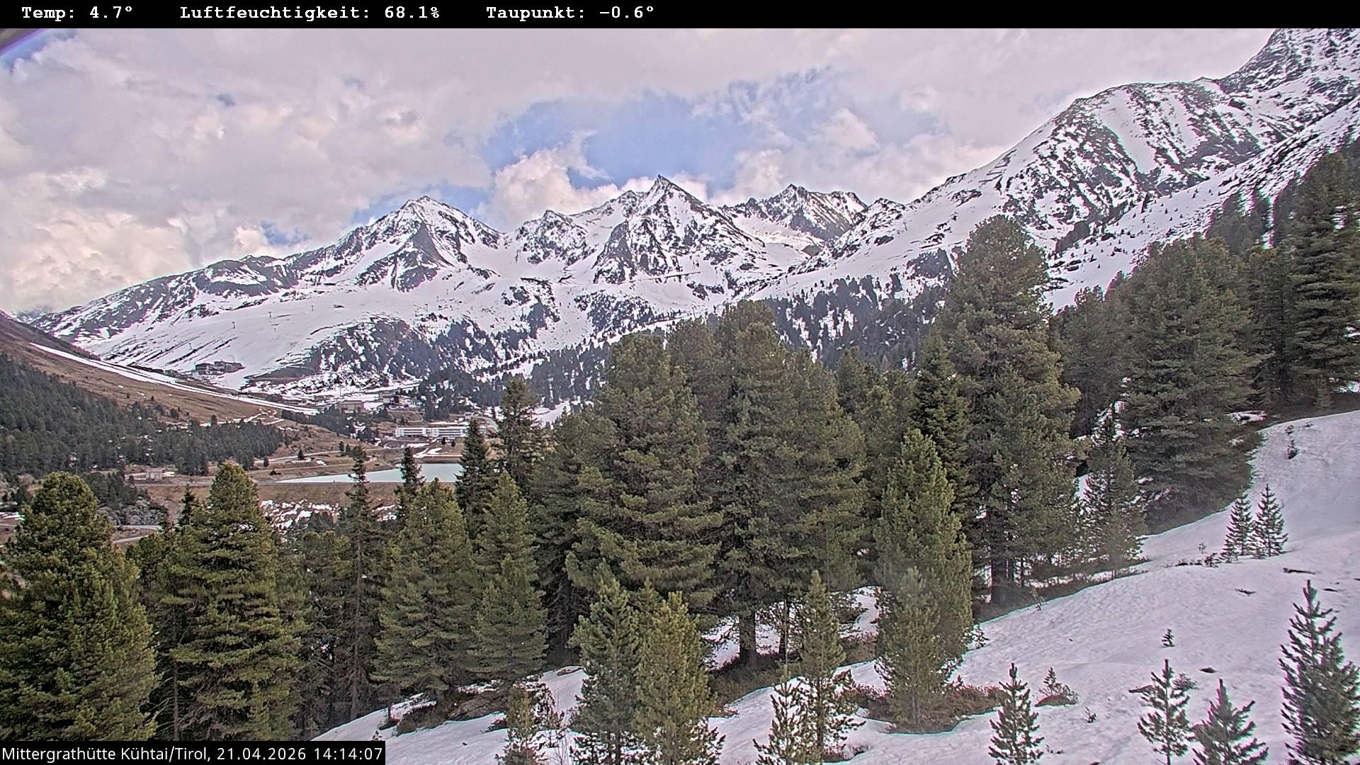 Archiv Foto Webcam Mittergrathütte in Tirol