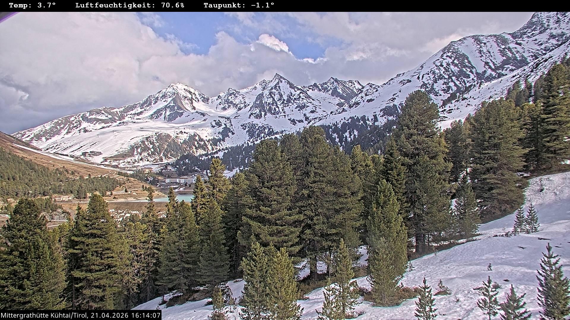 Archiv Foto Webcam Mittergrathütte in Tirol
