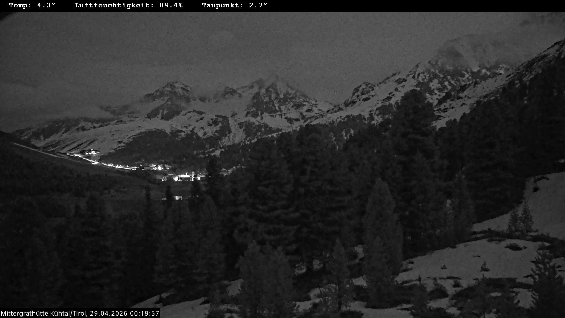Archiv Foto Webcam Mittergrathütte in Tirol