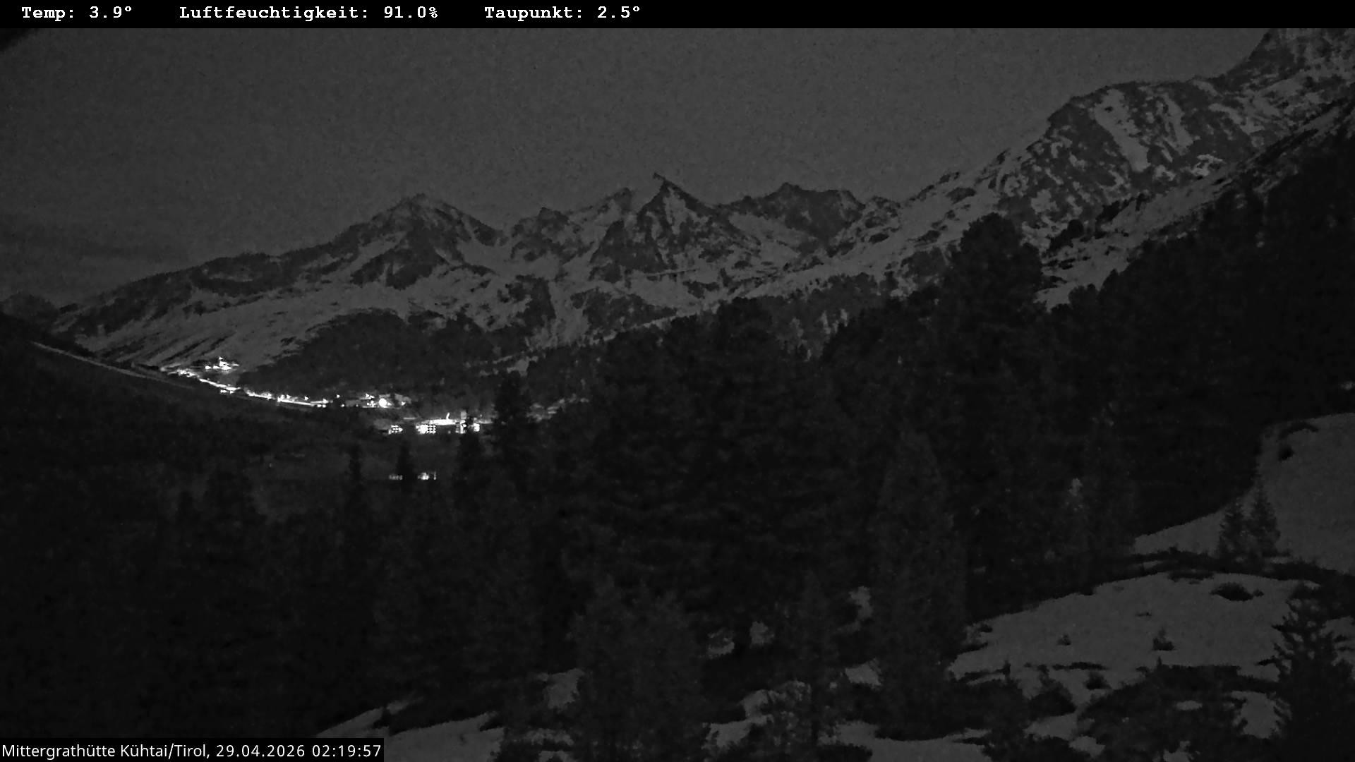 Archiv Foto Webcam Mittergrathütte in Tirol