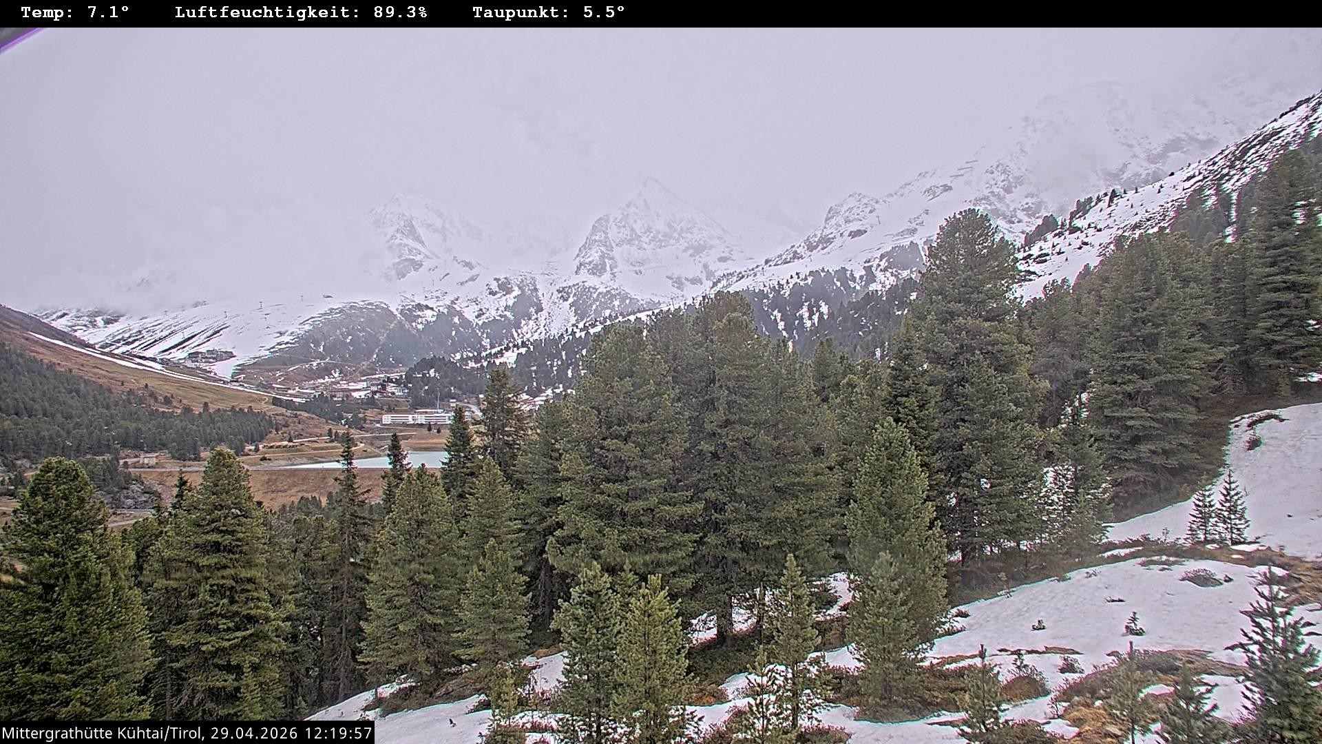 Archiv Foto Webcam Mittergrathütte in Tirol