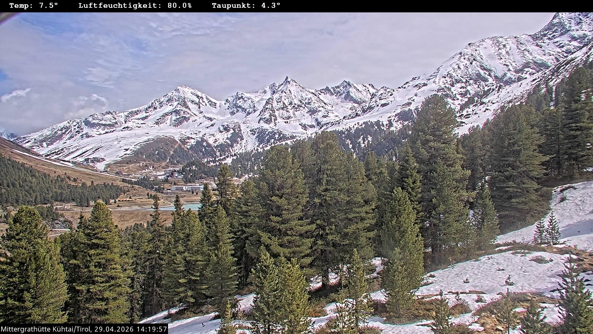 Archiv Foto Webcam Mittergrathütte in Tirol