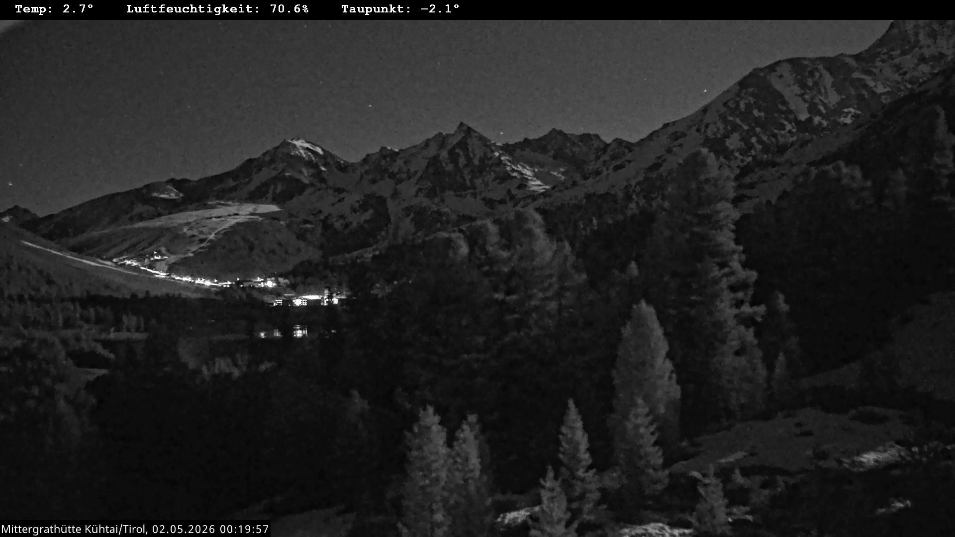 Archiv Foto Webcam Mittergrathütte in Tirol