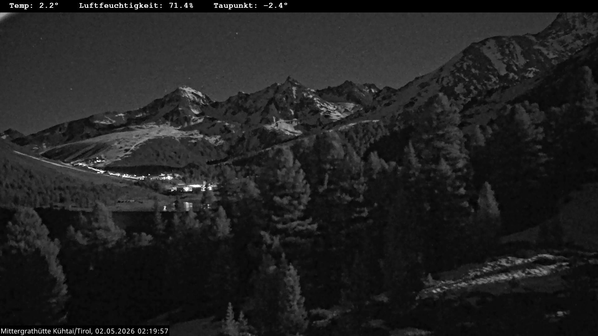 Archiv Foto Webcam Mittergrathütte in Tirol