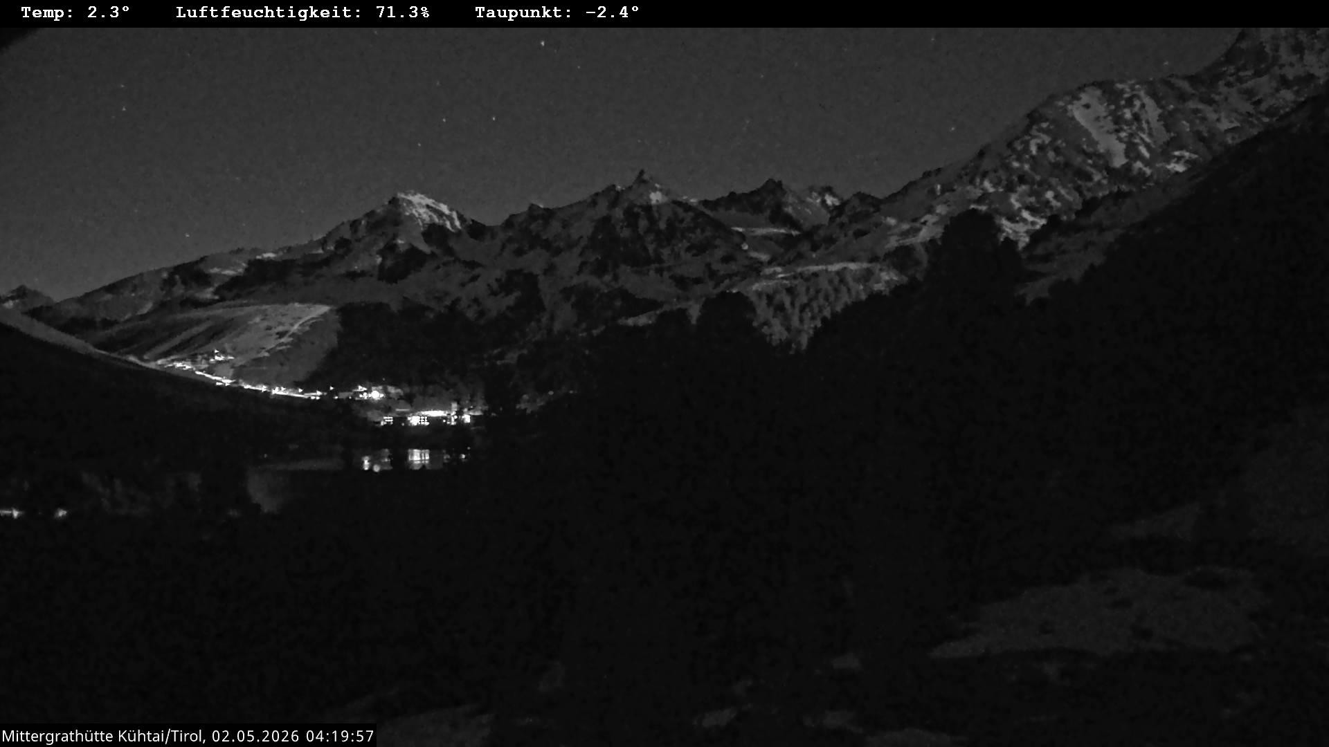 Archiv Foto Webcam Mittergrathütte in Tirol