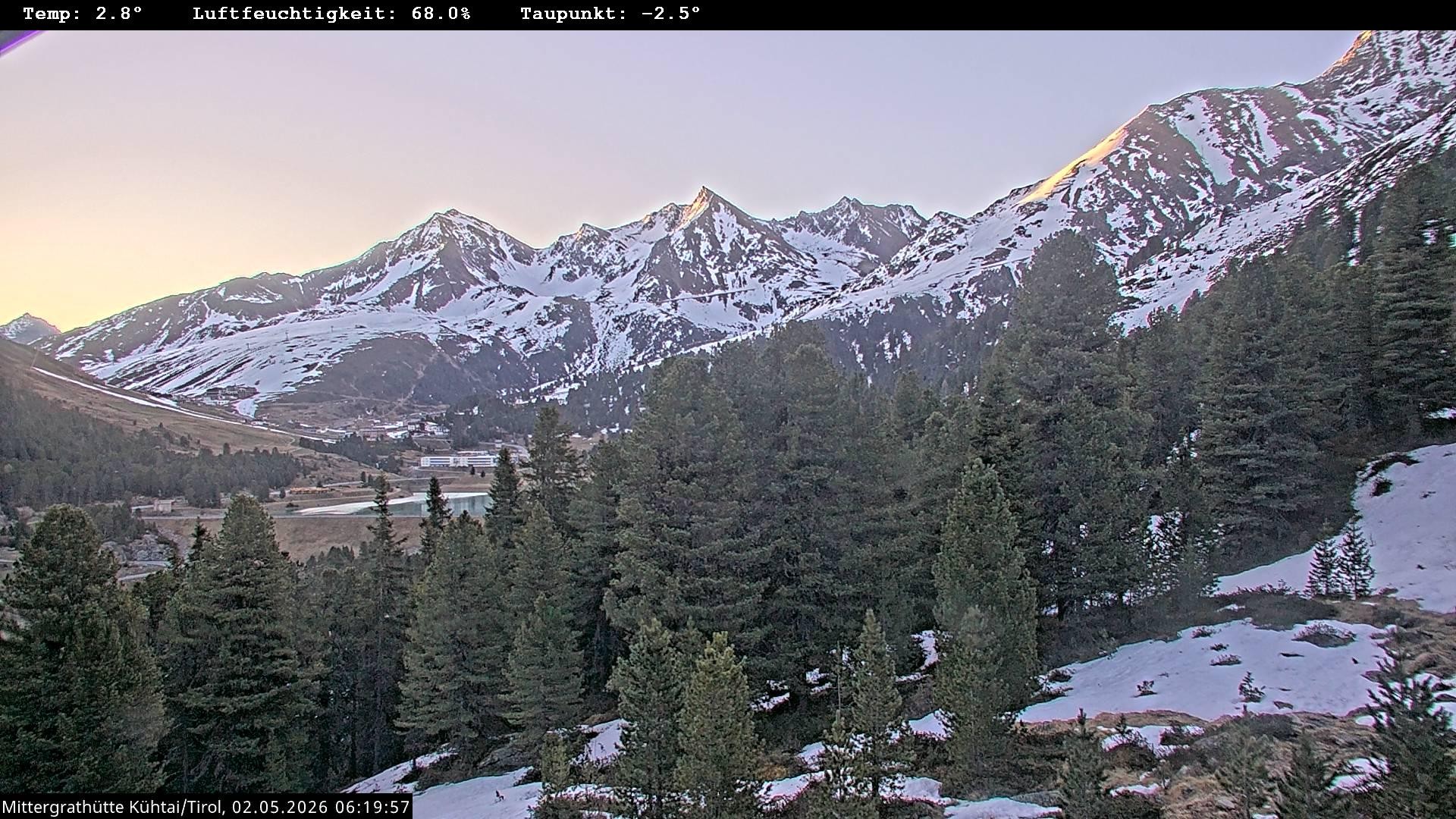 Archiv Foto Webcam Mittergrathütte in Tirol