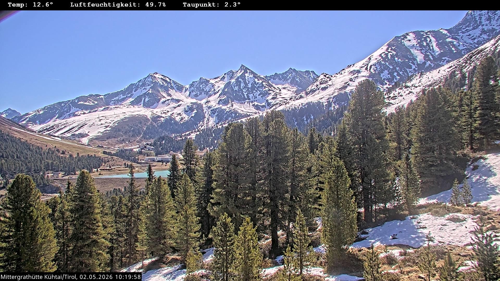 Archiv Foto Webcam Mittergrathütte in Tirol