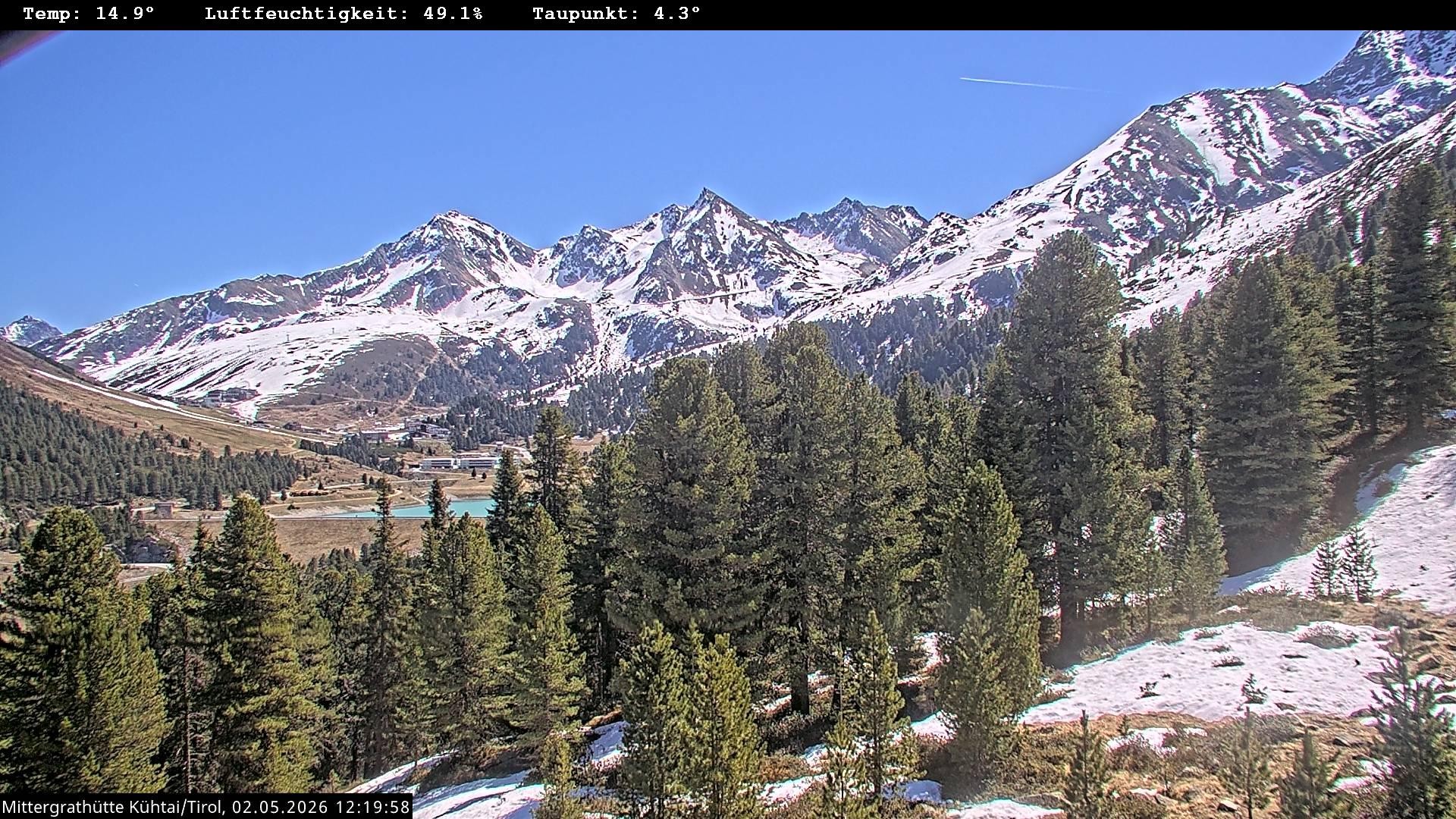 Archived image Webcam Mountain hut "Mittergrathütte", Tyrol